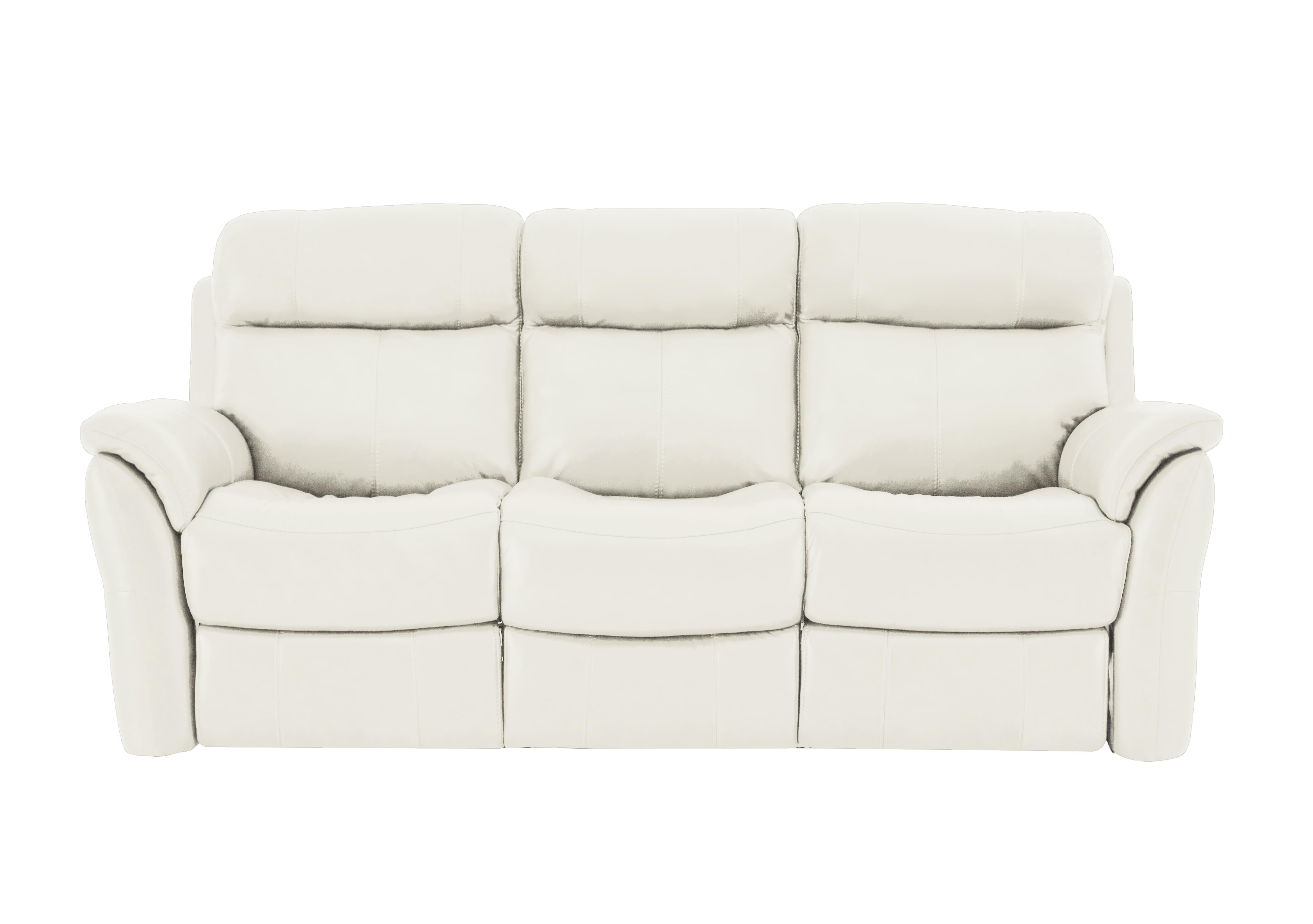 Relax Station Revive 3 Seater Leather Sofa in Bv-744d Star White on Furniture Village