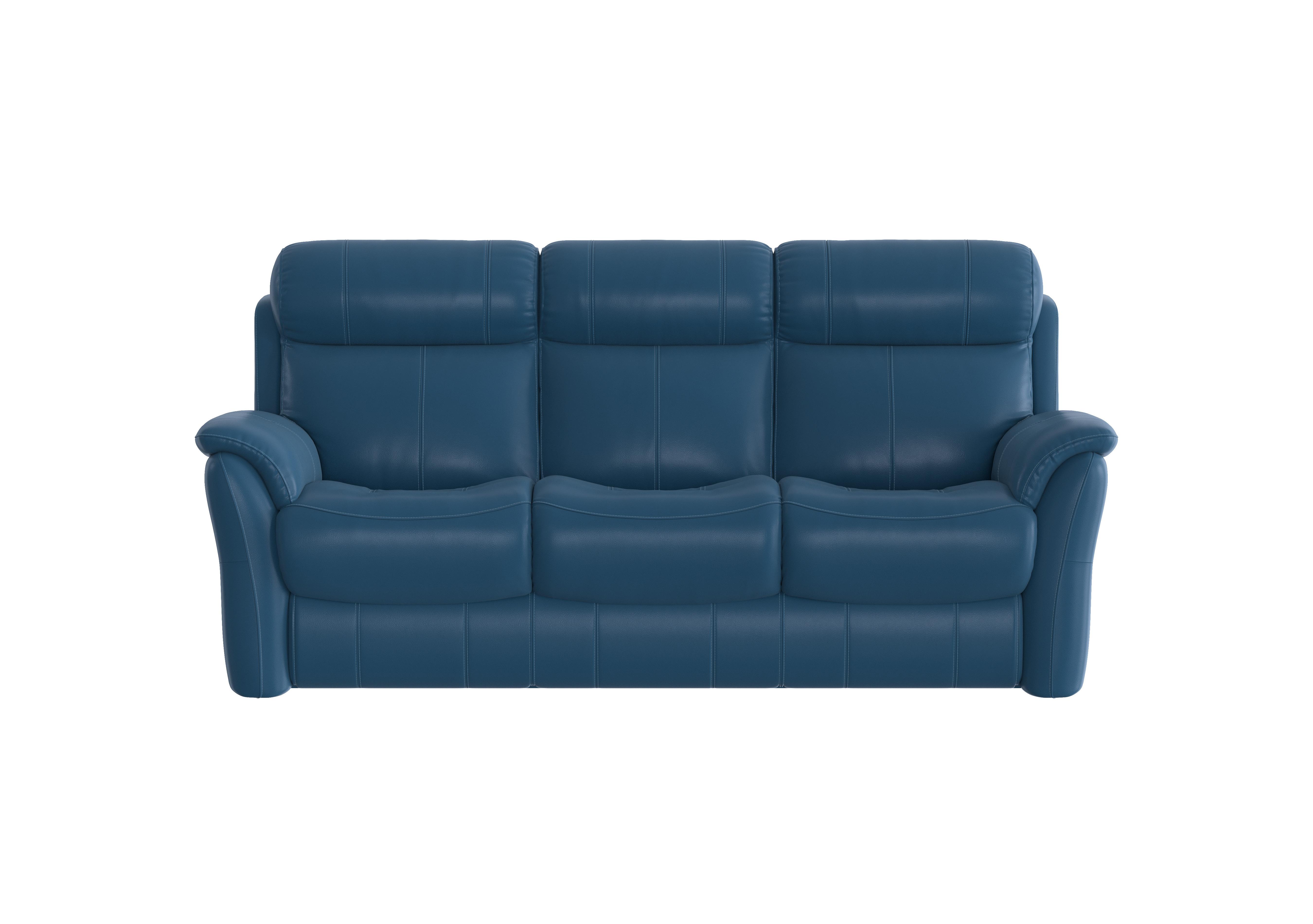 Relax Station Revive 3 Seater Leather Sofa in Nc-284e Carribean Sea on Furniture Village