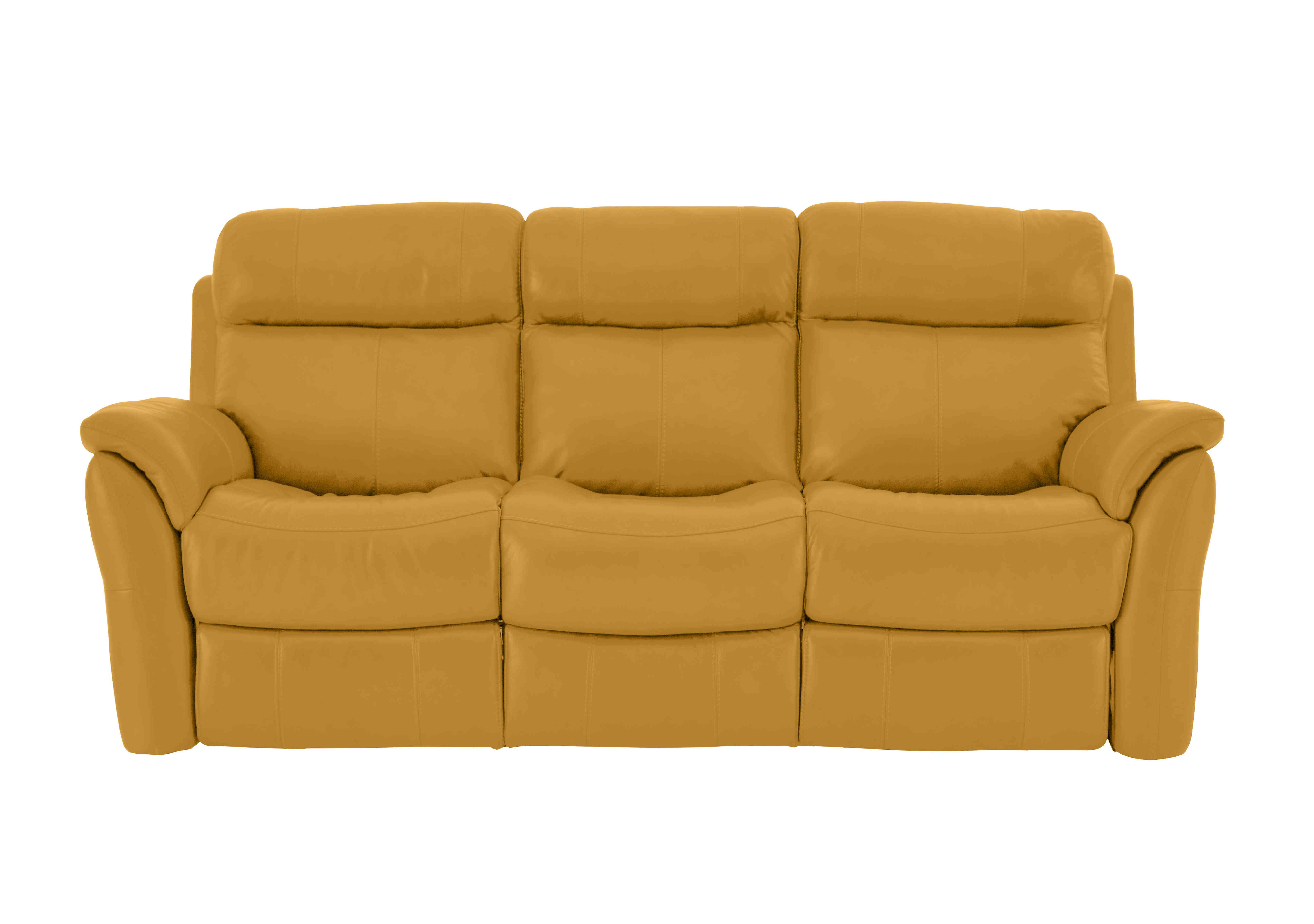 Relax Station Revive 3 Seater Leather Sofa in Nc-303e Sunflower on Furniture Village