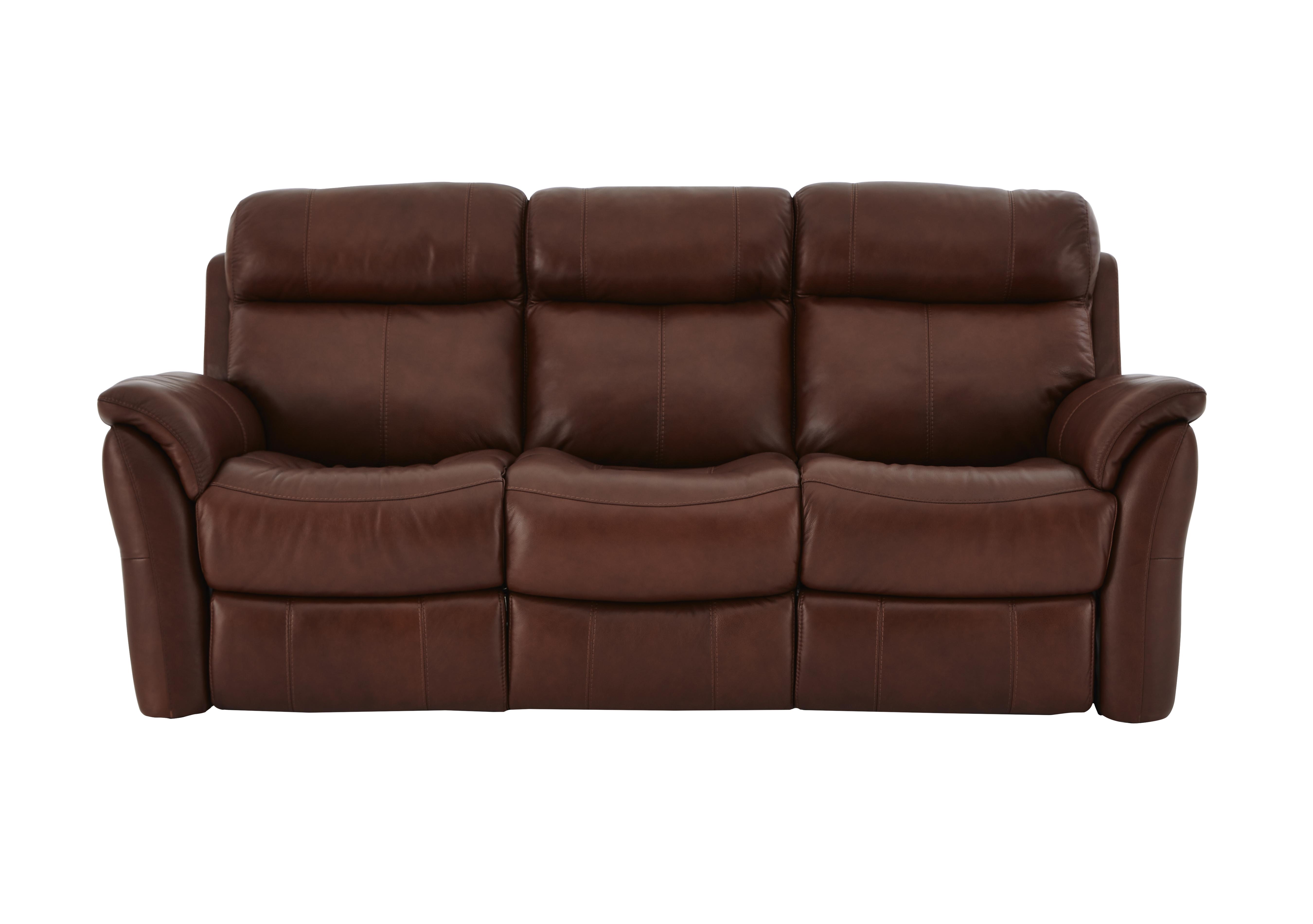 Relax Station Revive 3 Seater Leather Sofa in Sk-297e Cumin on Furniture Village