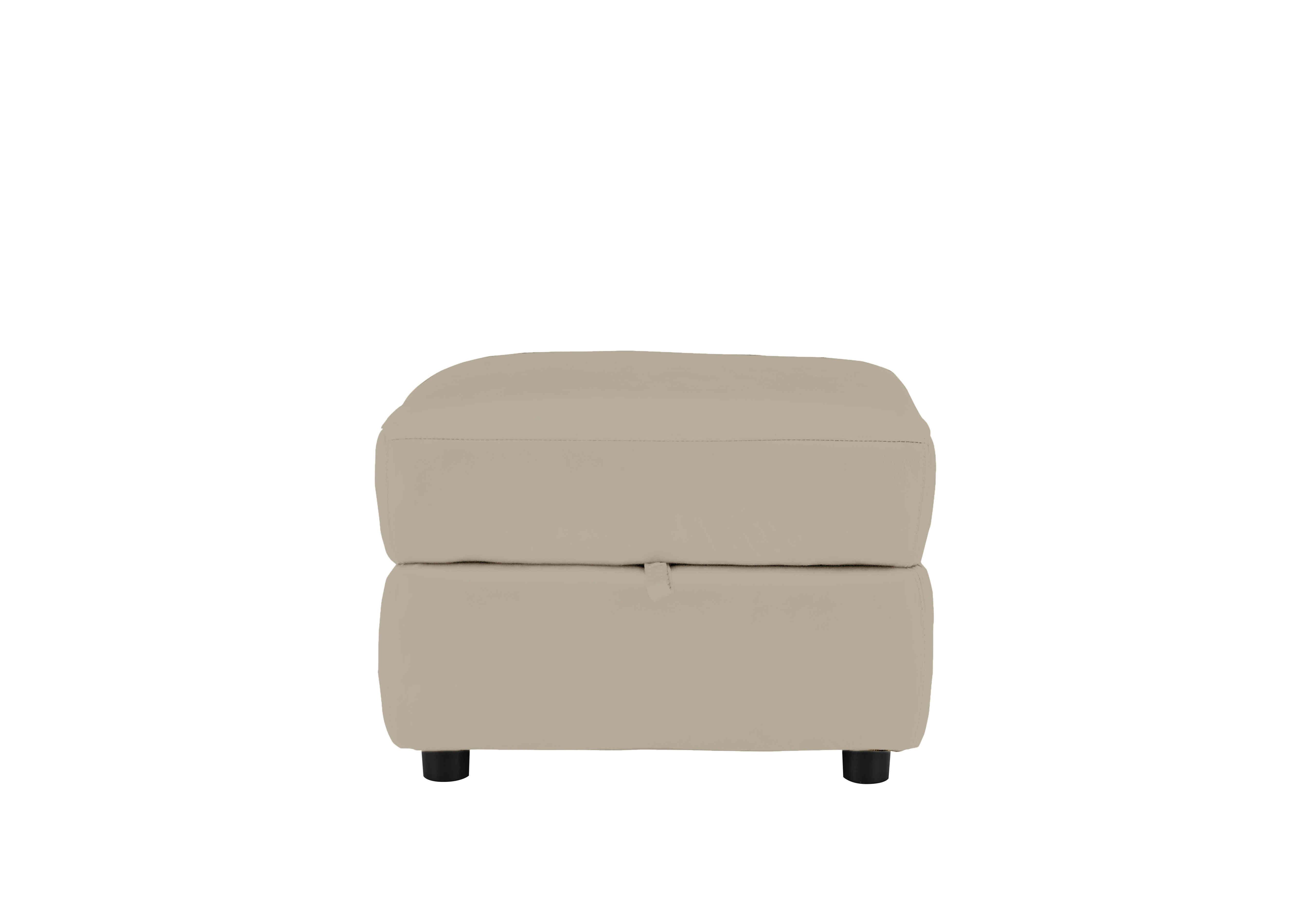 Relax Station Revive Leather Storage Footstool in Bv-041e Dapple Grey on Furniture Village