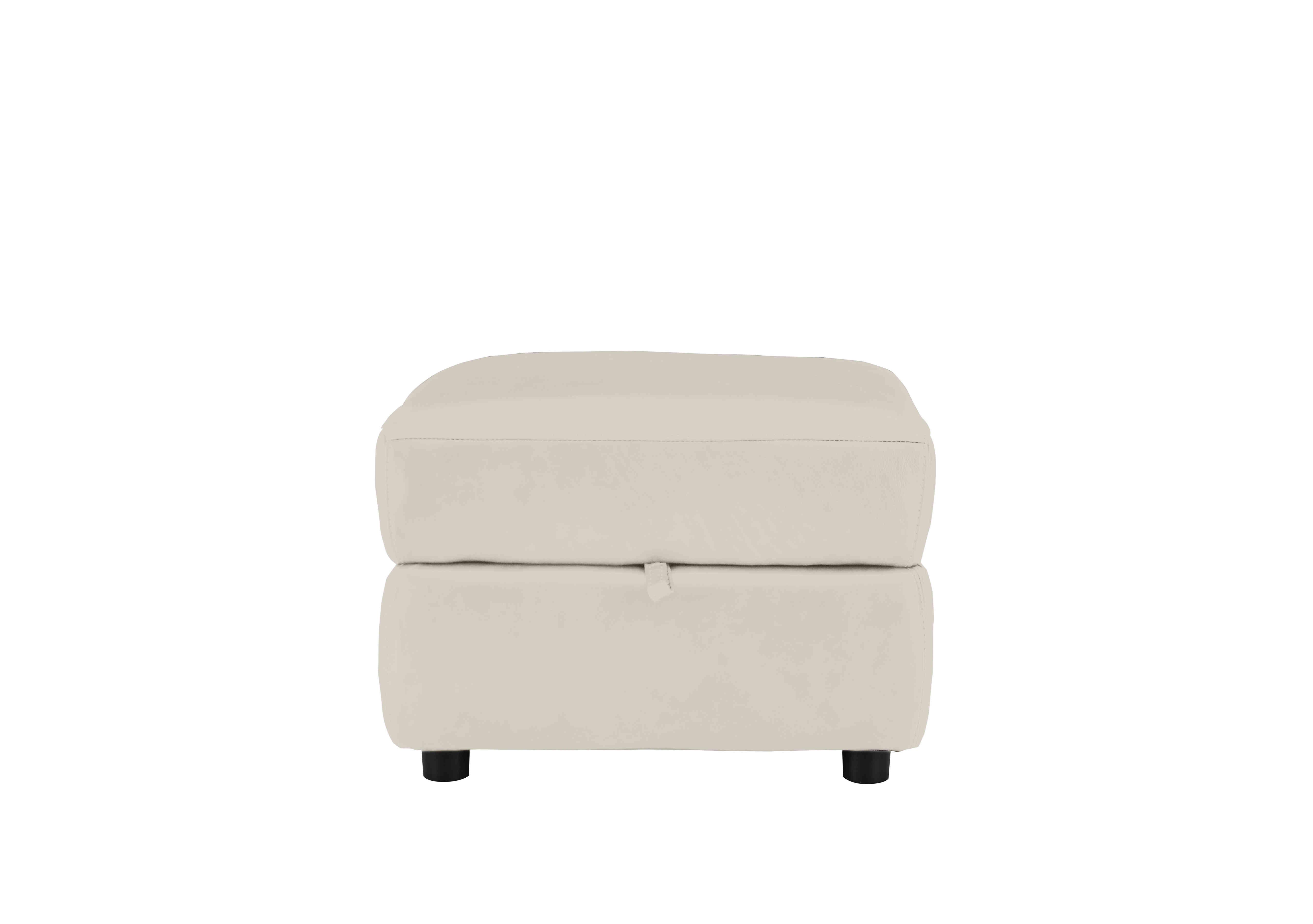 Relax Station Revive Leather Storage Footstool in Bv-156e Frost on Furniture Village