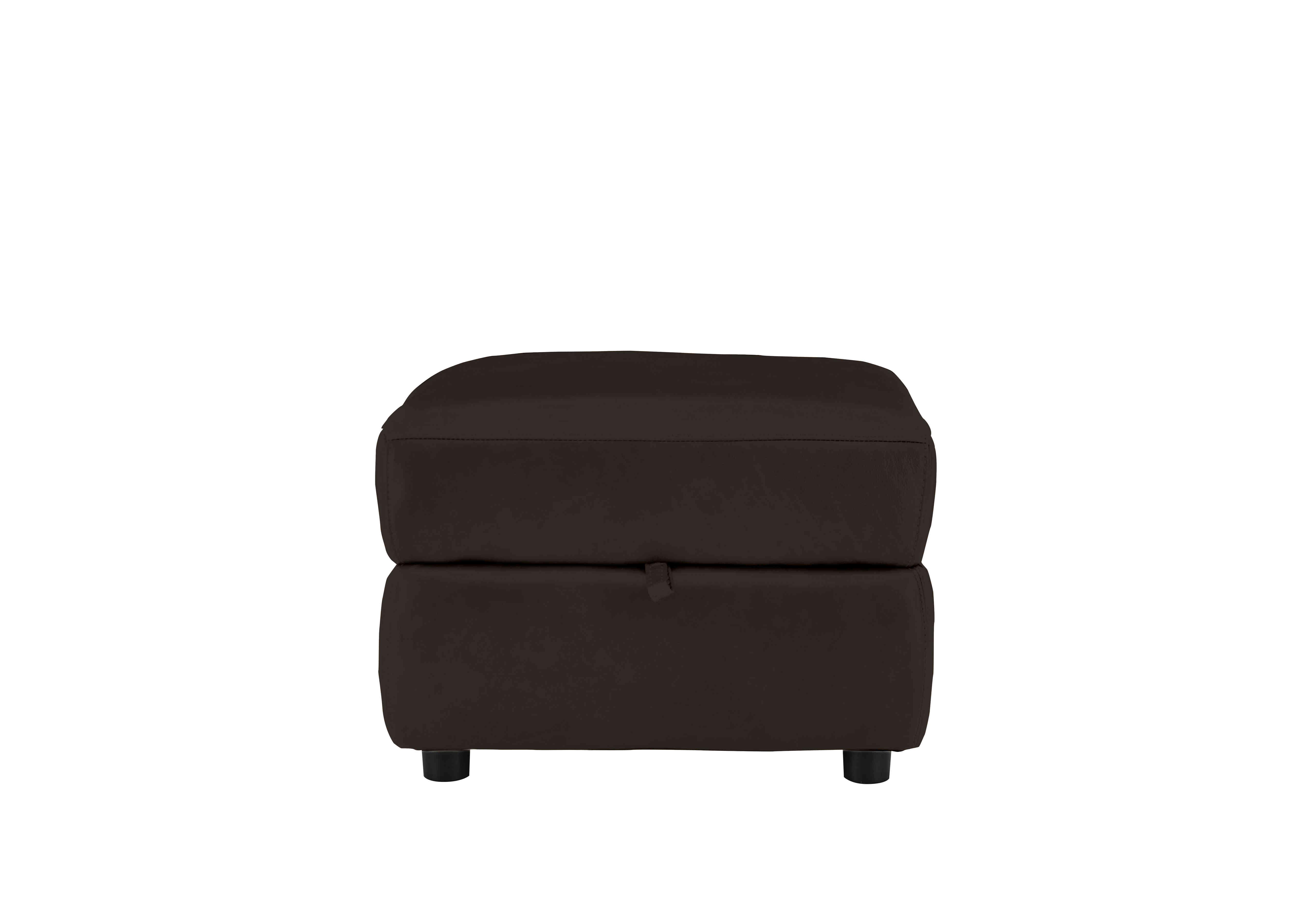 Relax Station Revive Leather Storage Footstool in Bv-1748 Dark Chocolate on Furniture Village