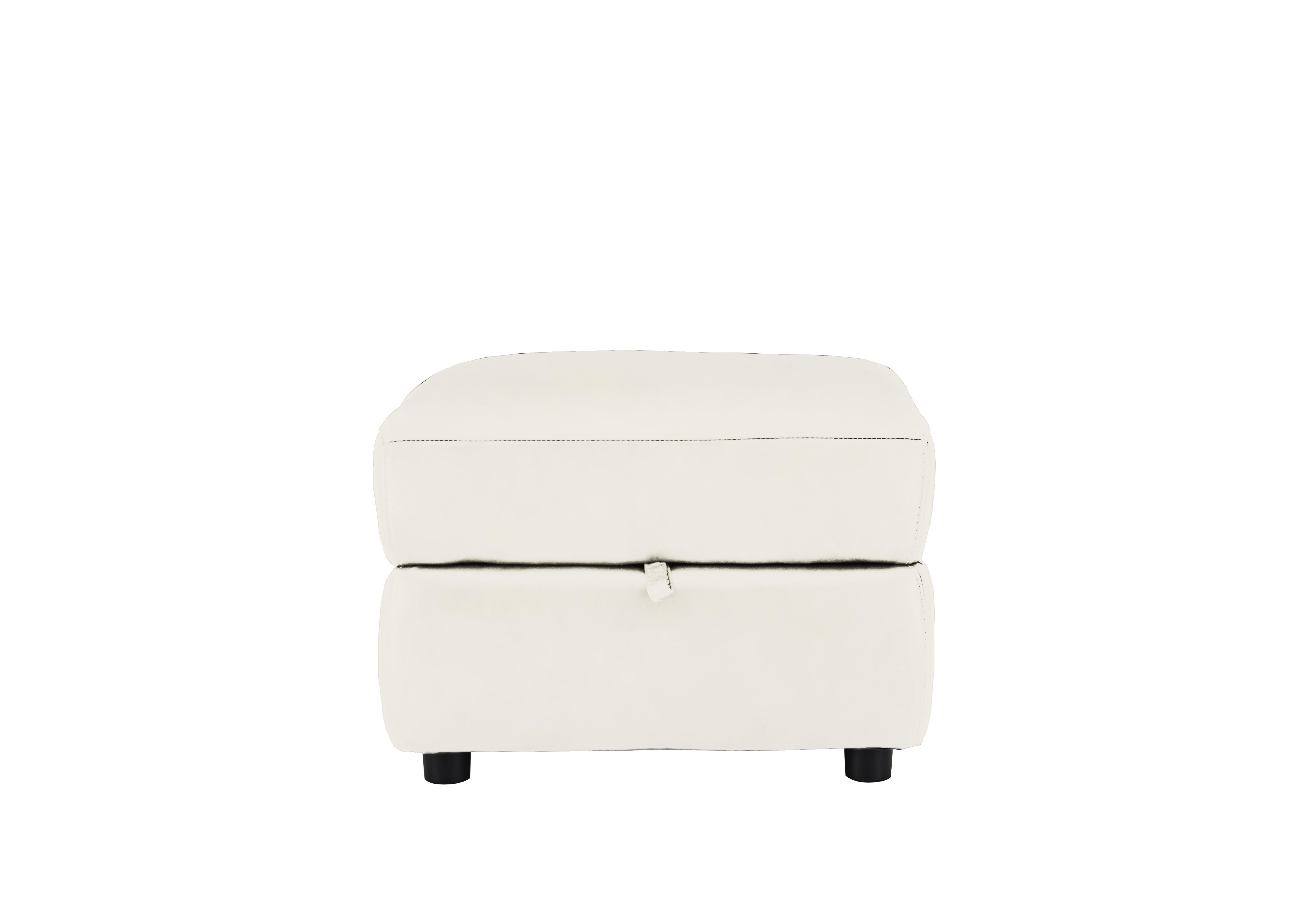 Relax Station Revive Leather Storage Footstool in Bv-744d Star White on Furniture Village