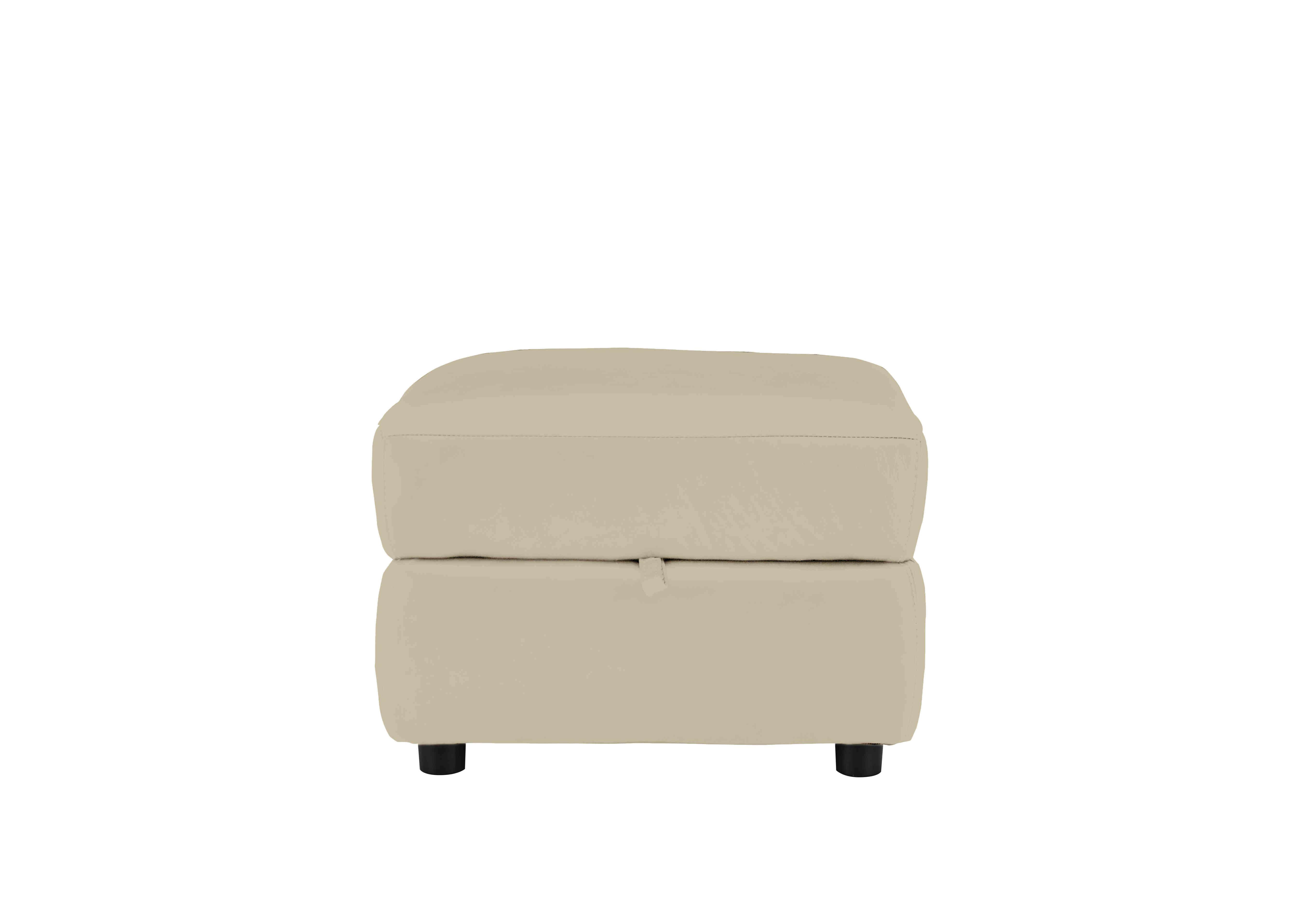 Relax Station Revive Leather Storage Footstool in Bv-862c Bisque on Furniture Village