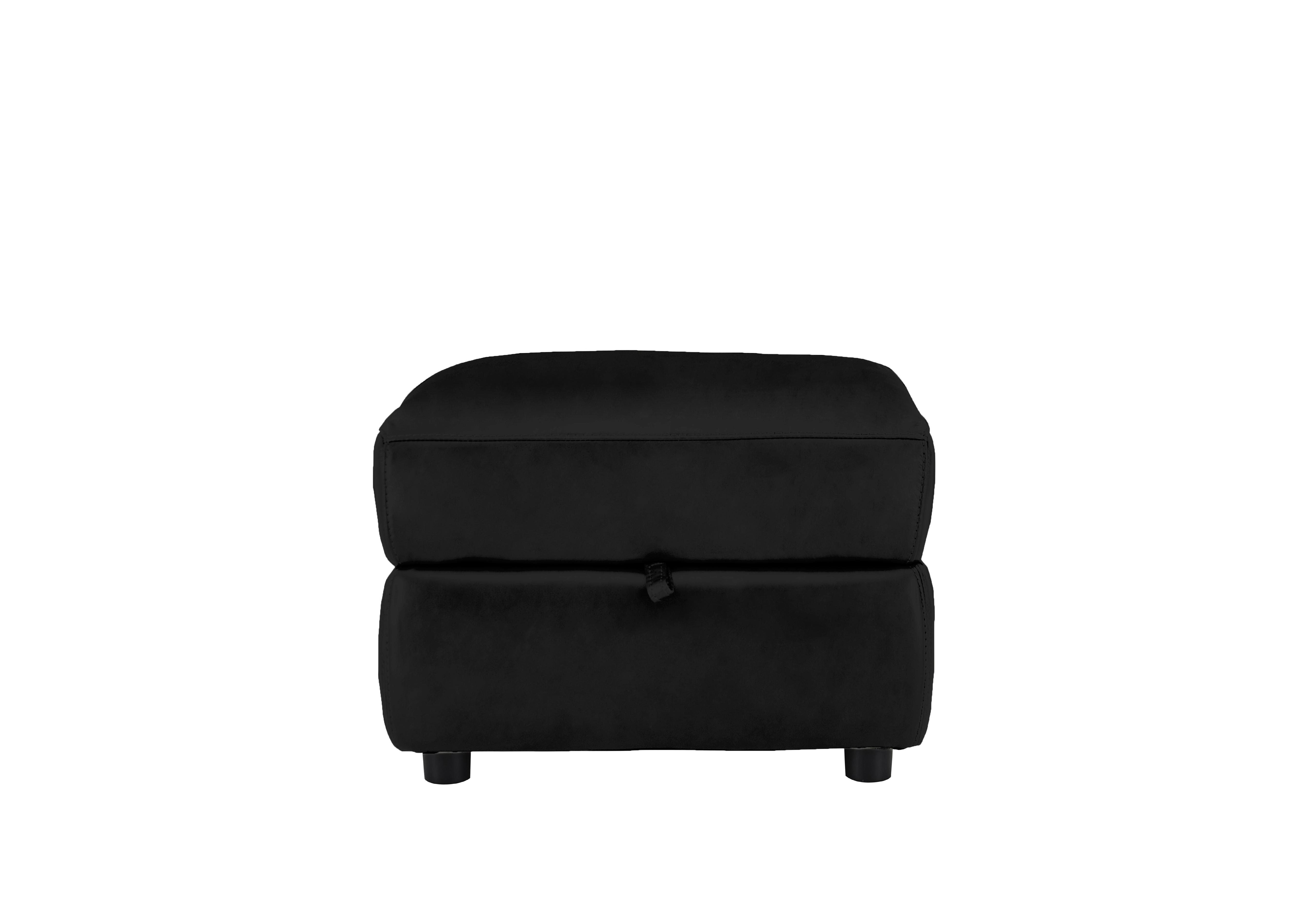 Relax Station Revive Leather Storage Footstool in Nc-023c Black on Furniture Village