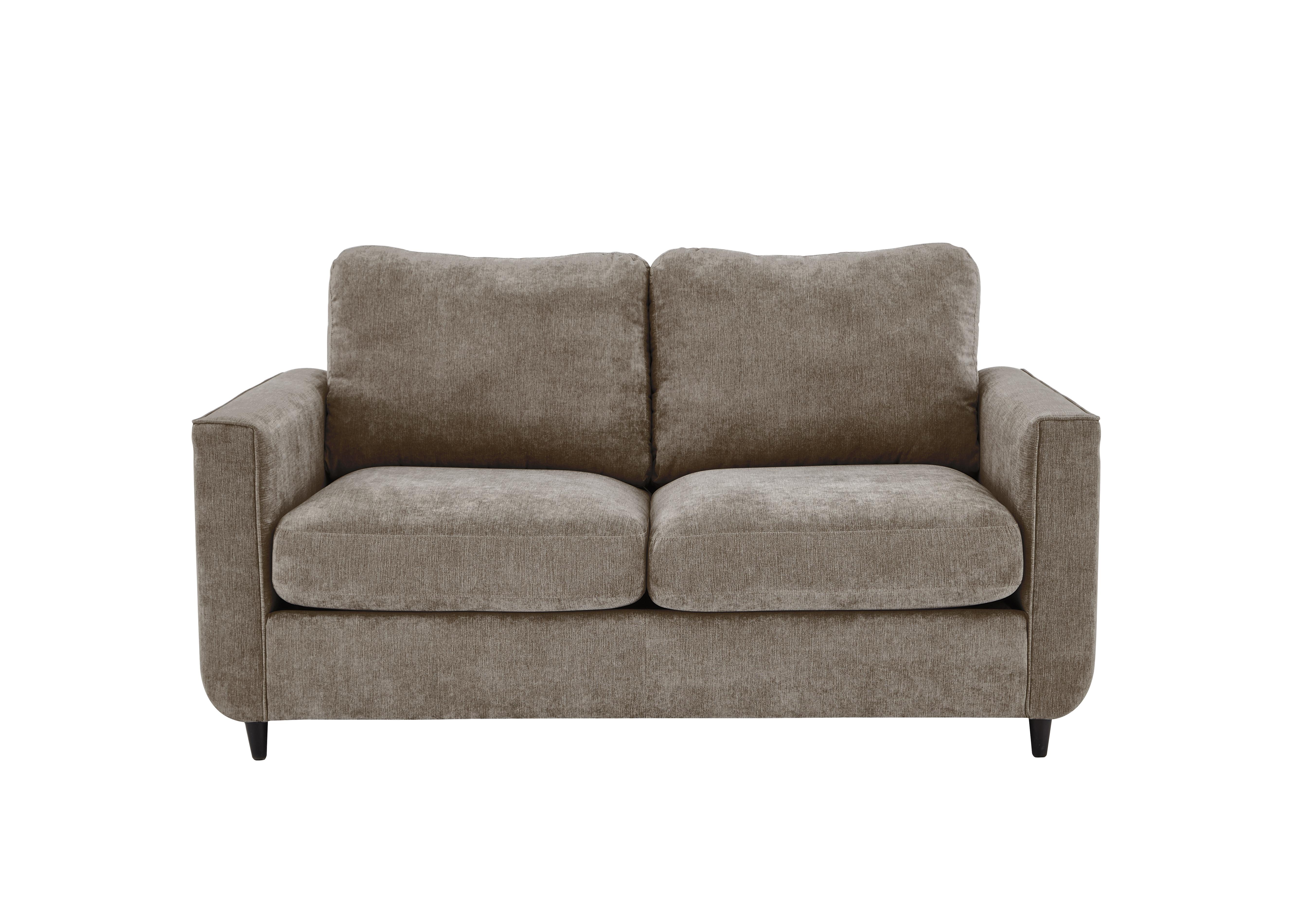 Esprit 2 Seater Fabric Sofa Bed in Taupe Ebony Feet on Furniture Village