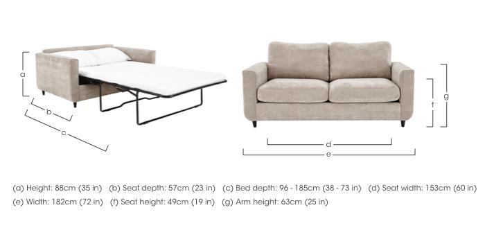Esprit 3 Seater Fabric Sofa Bed in  on Furniture Village