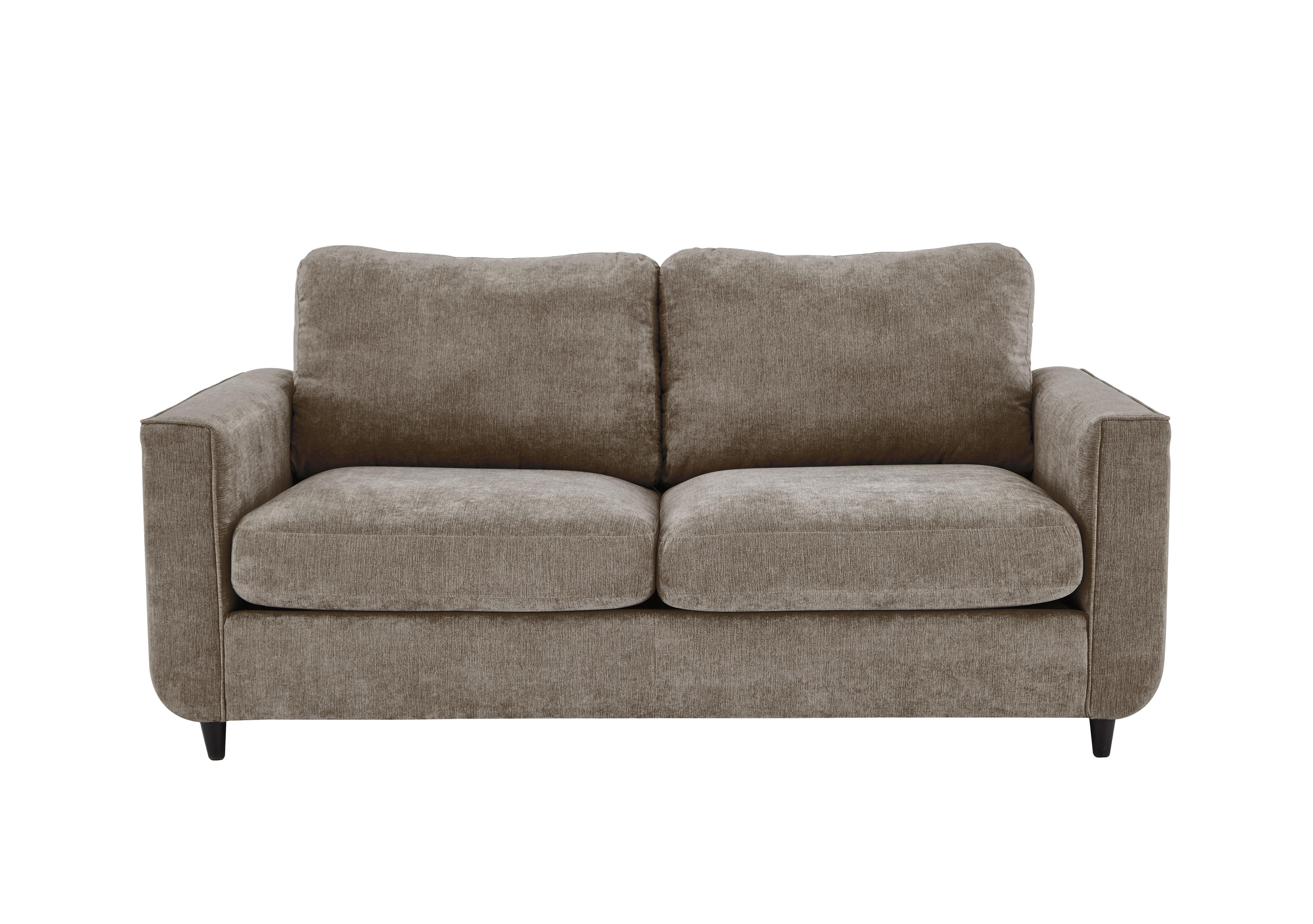 Esprit 3 Seater Fabric Sofa Bed in Taupe Ebony Feet on Furniture Village