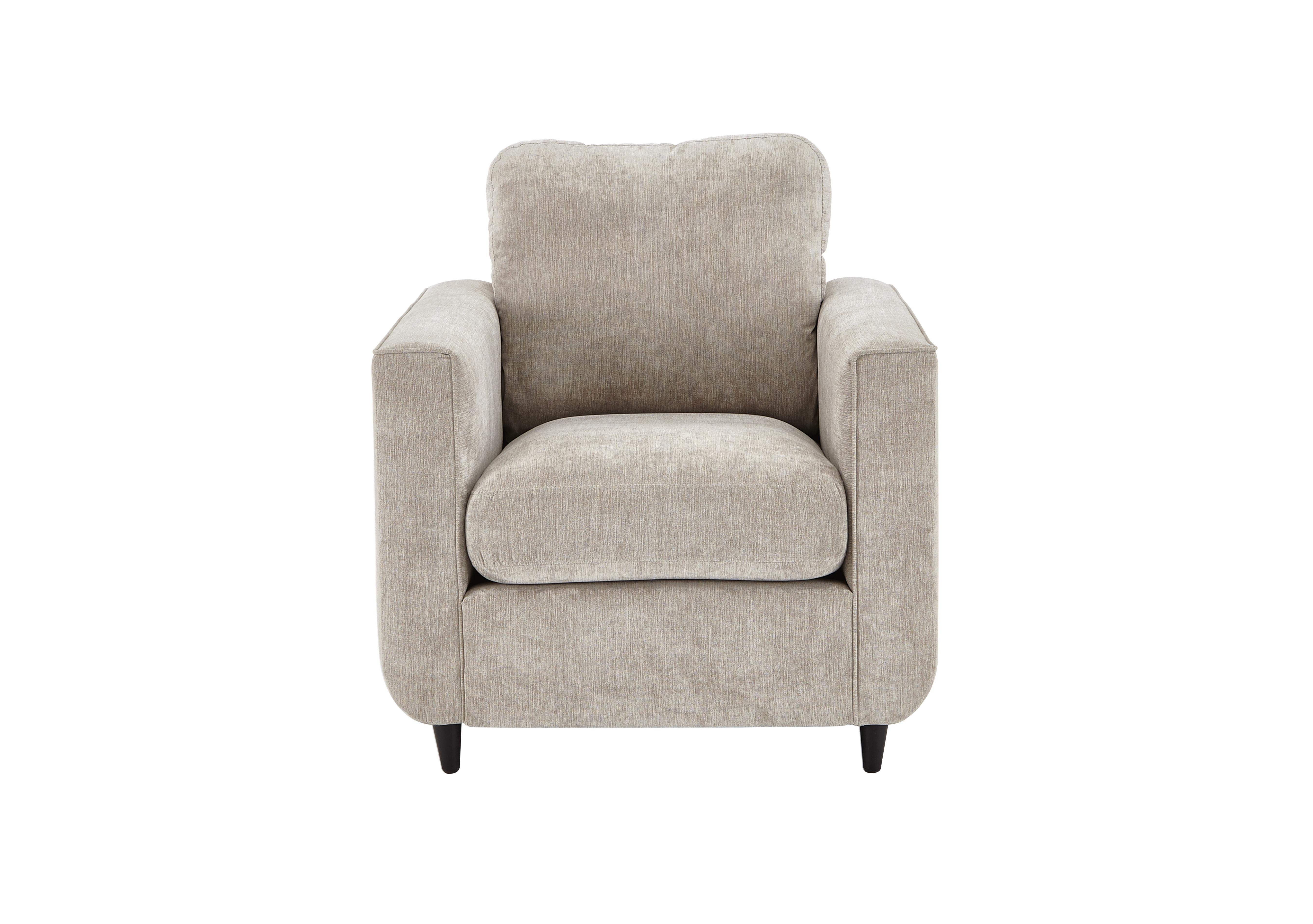 Esprit Fabric Armchair in Silver Ebony Feet on Furniture Village