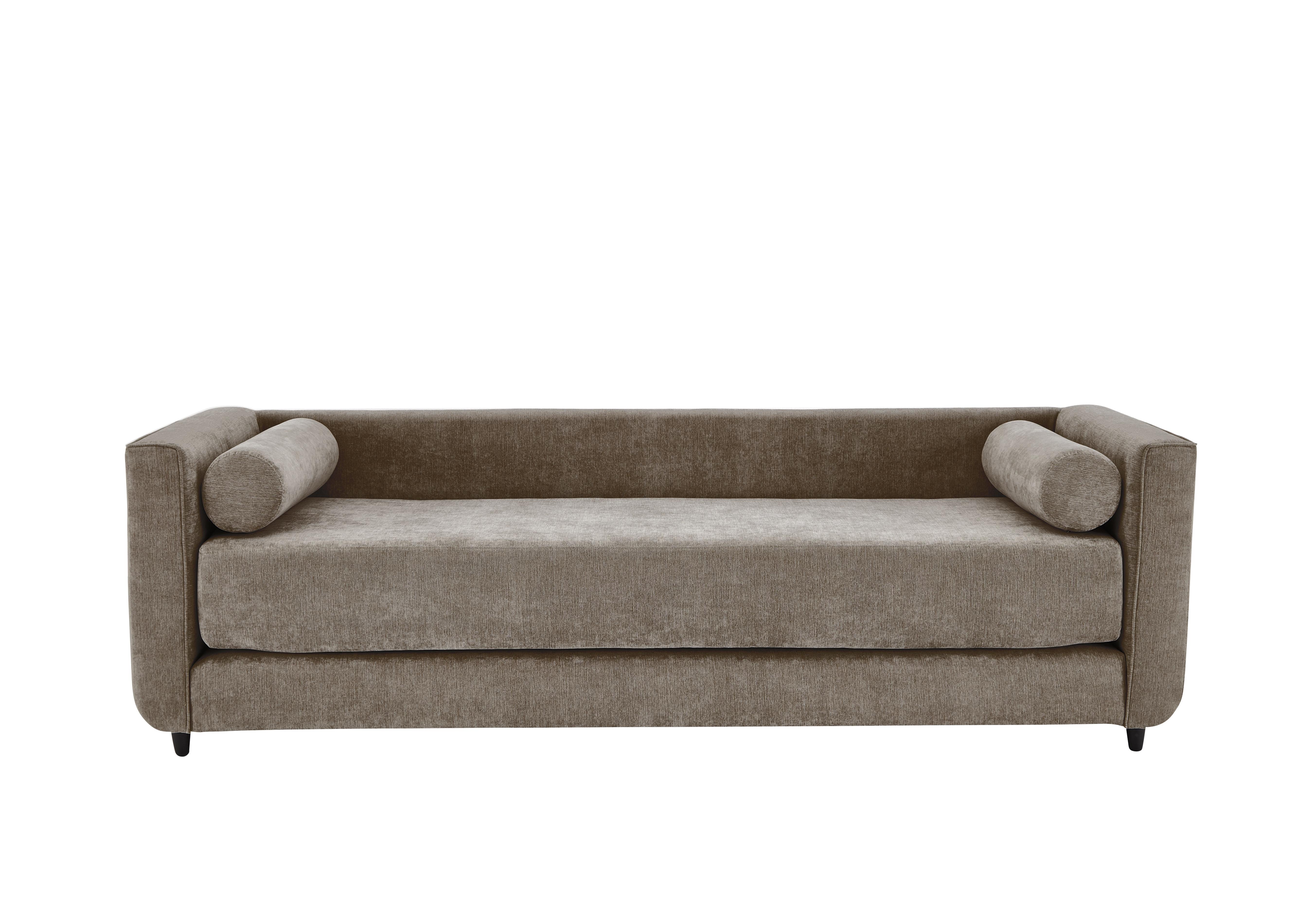 Esprit Fabric Day Bed in Taupe Ebony Feet on Furniture Village