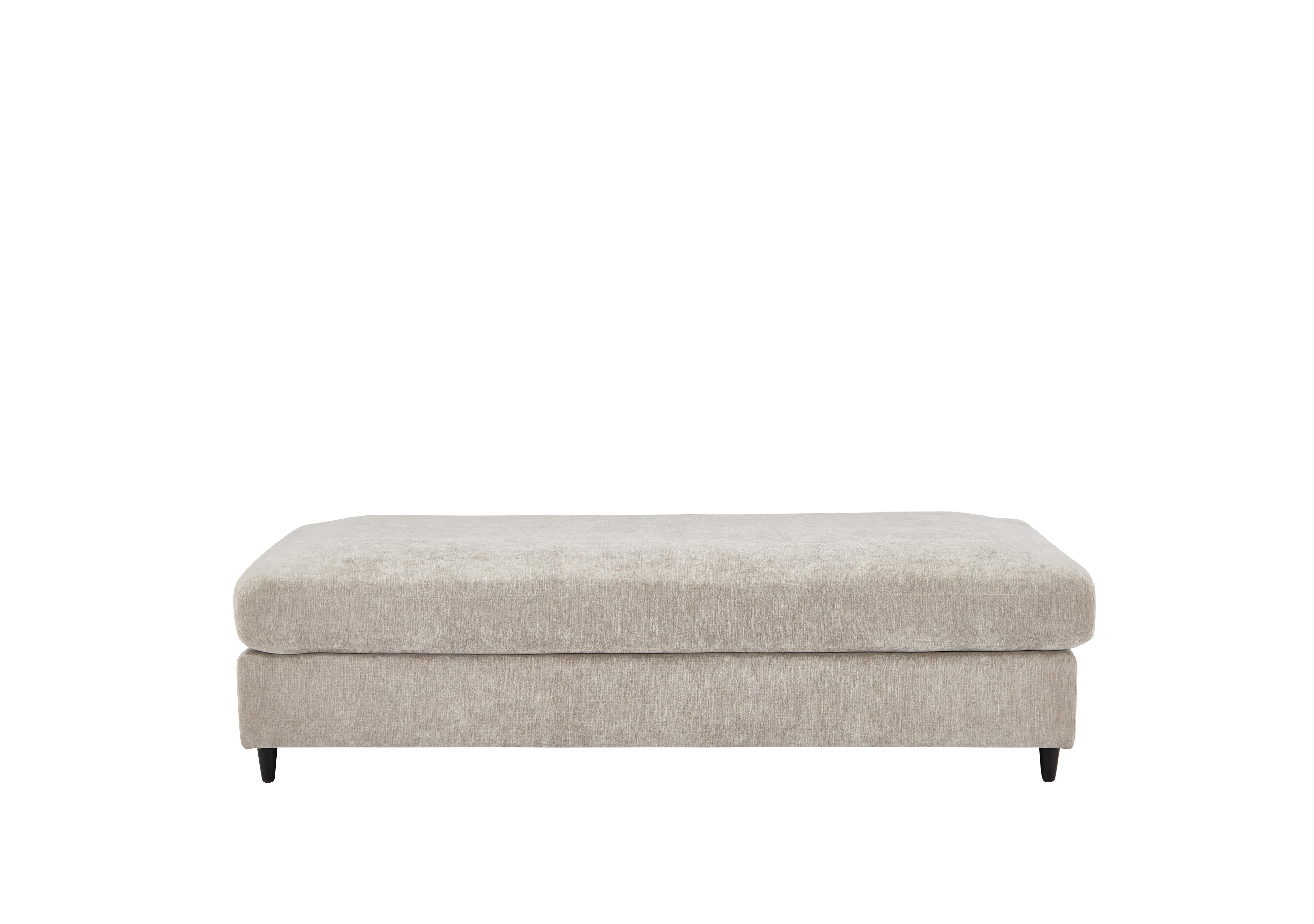 Esprit Large Fabric Stool Bed in Silver Ebony Feet on Furniture Village