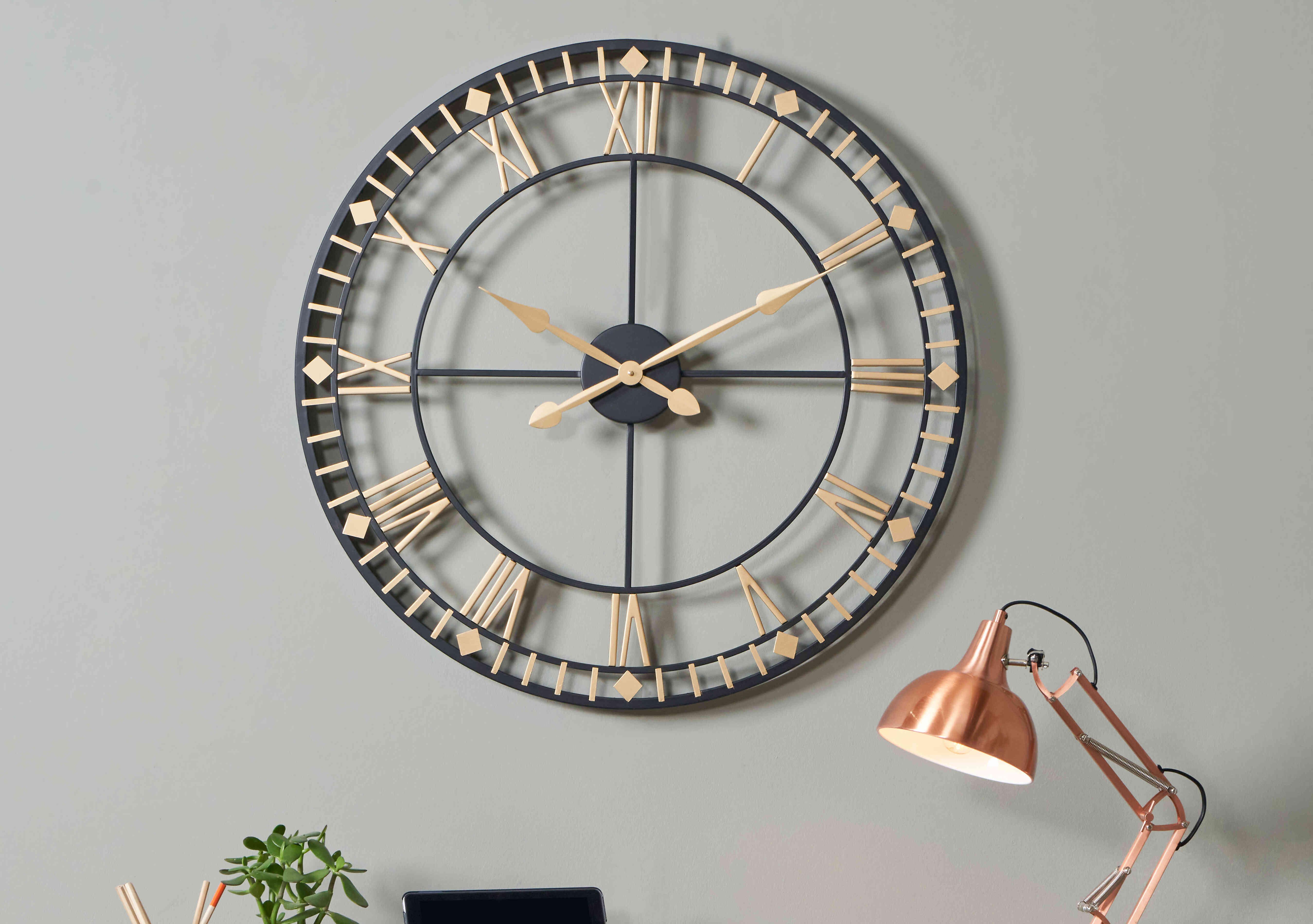 Antique Metal Wall Clock in  on Furniture Village