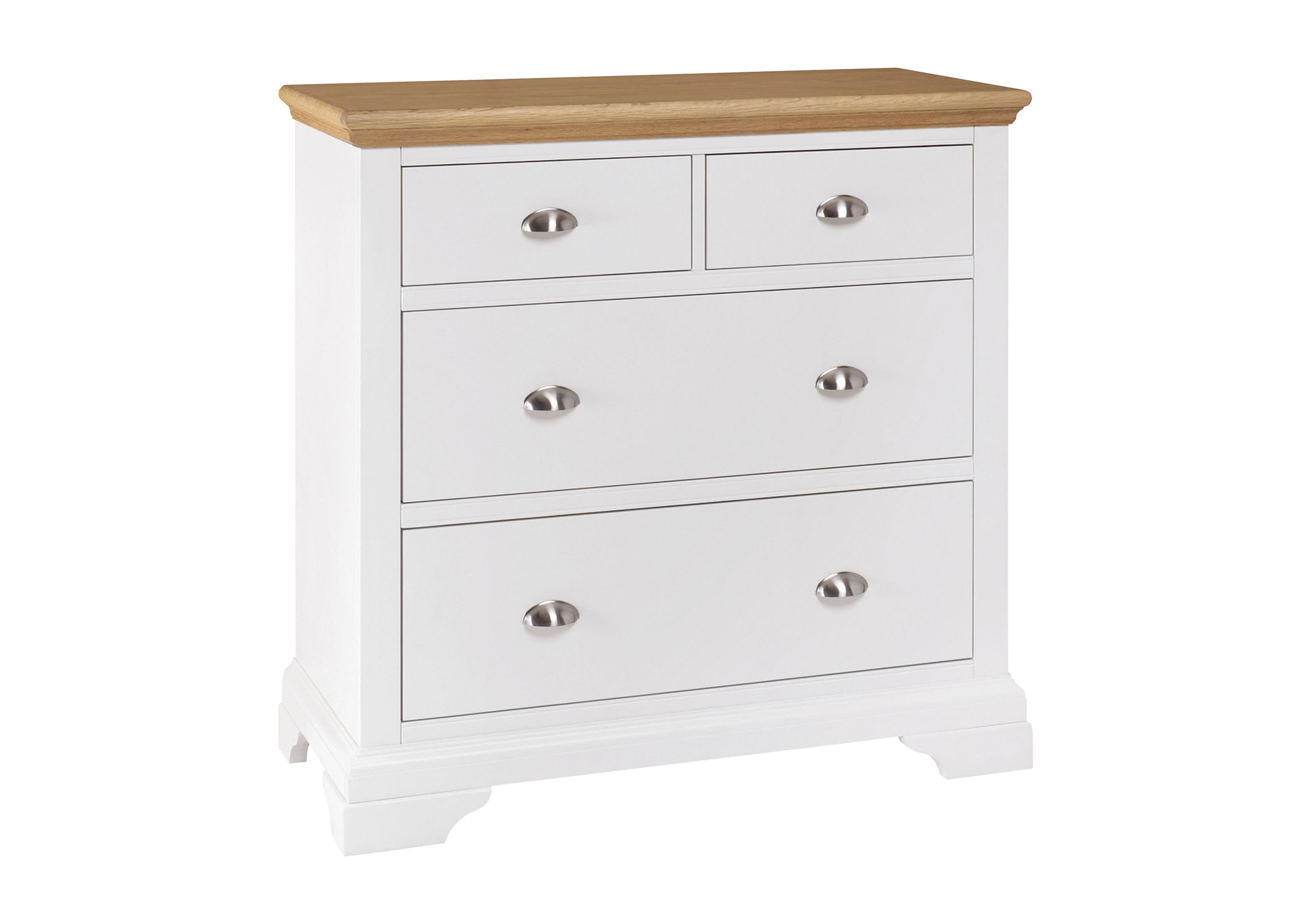 Emily 4 Drawer Chest in Ivory And Oak on Furniture Village
