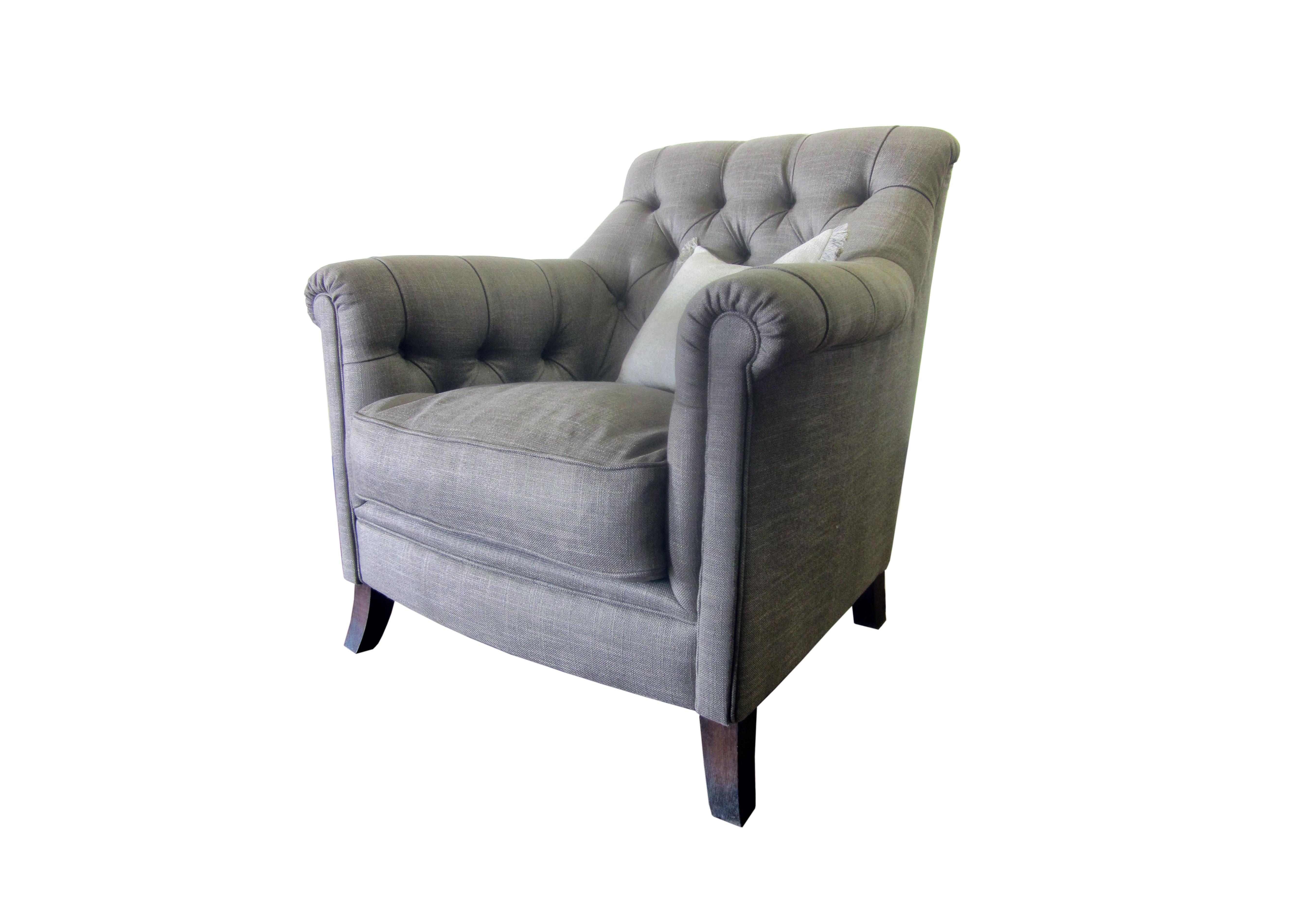 Sonata Fabric Armchair in Saville Clay Dark Mahogany Ft on Furniture Village