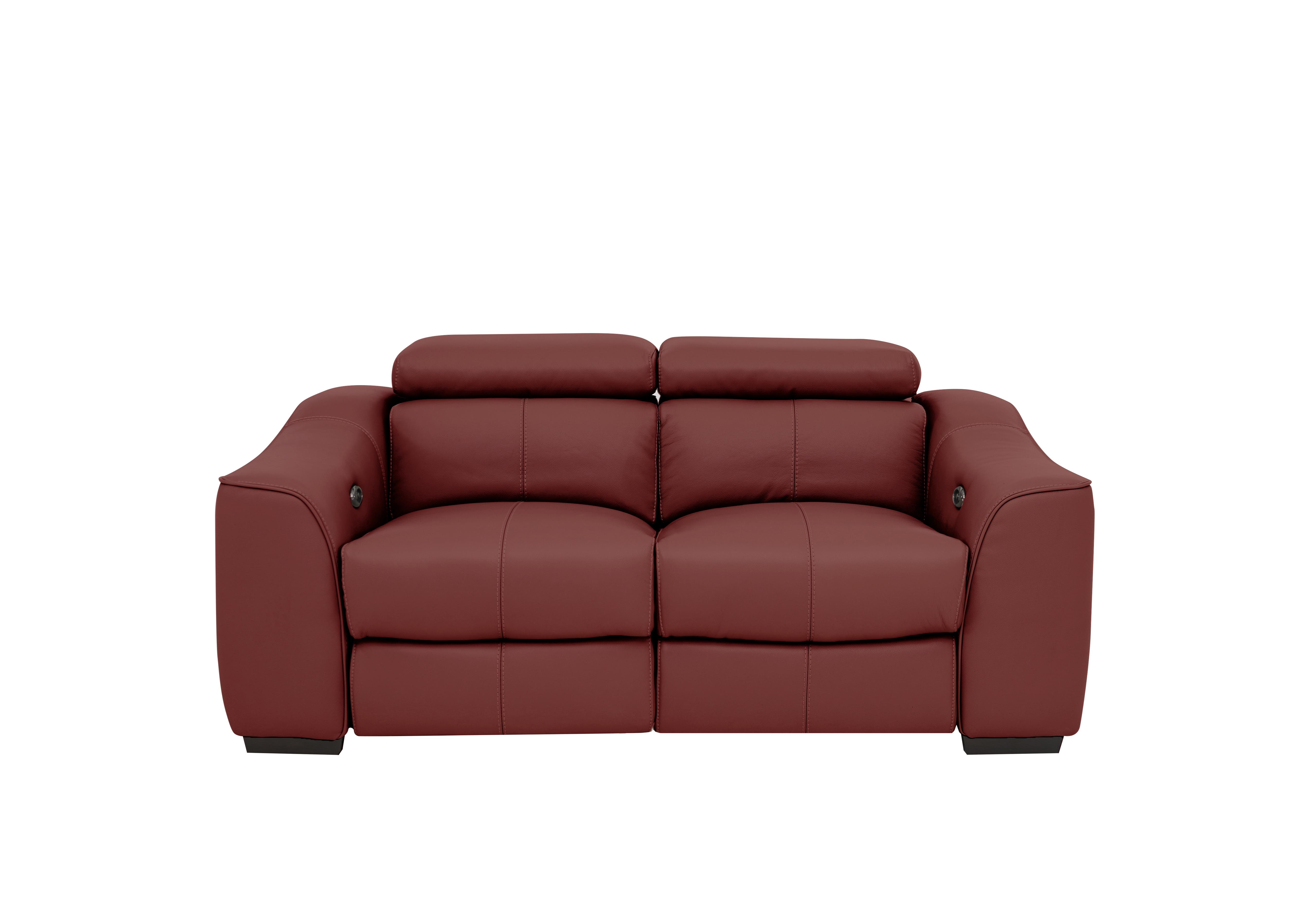 Elixir 2 Seater Leather Sofa in Bv-035c Deep Red on Furniture Village