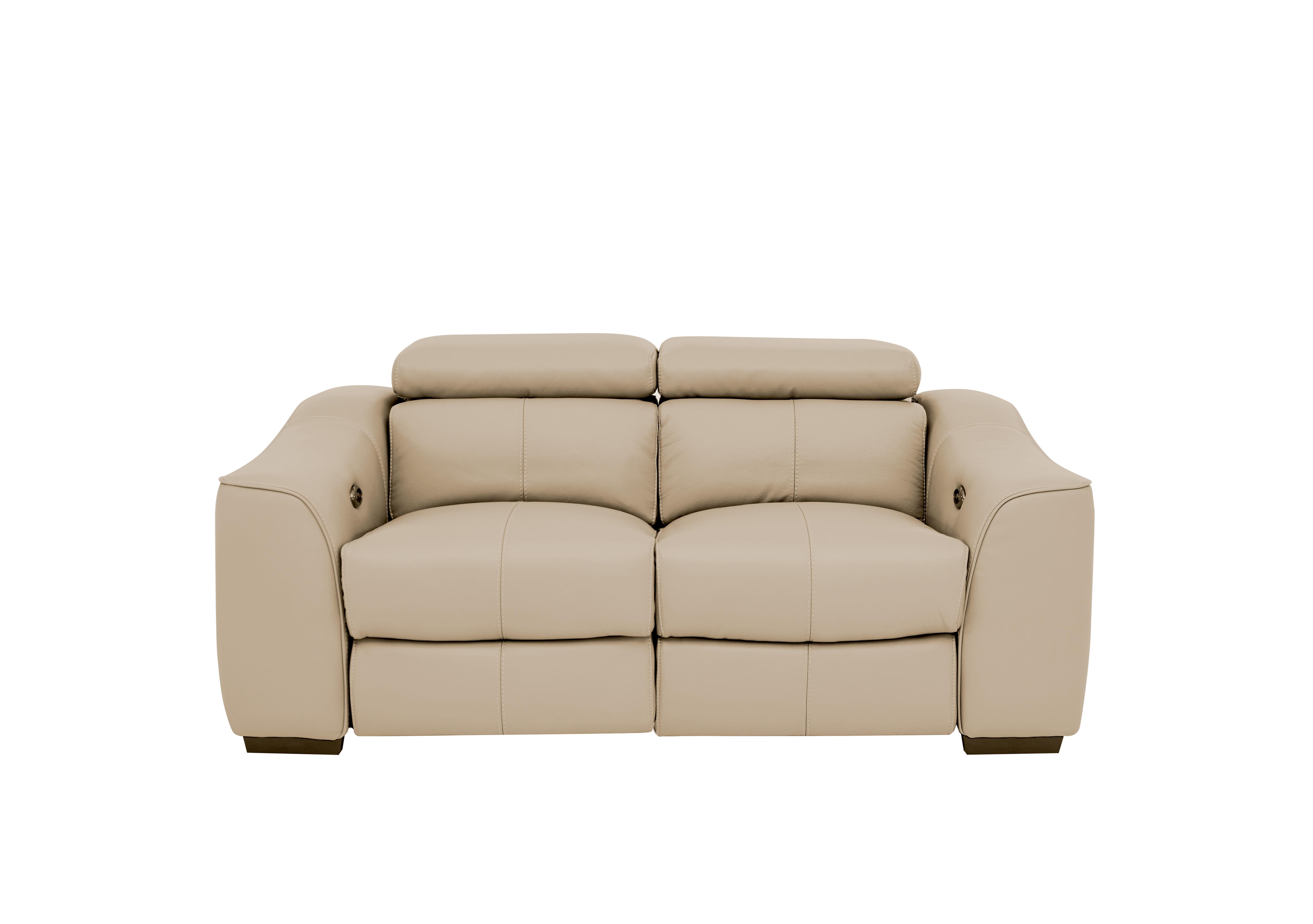 Elixir 2 Seater Leather Sofa in Bv-039c Pebble on Furniture Village