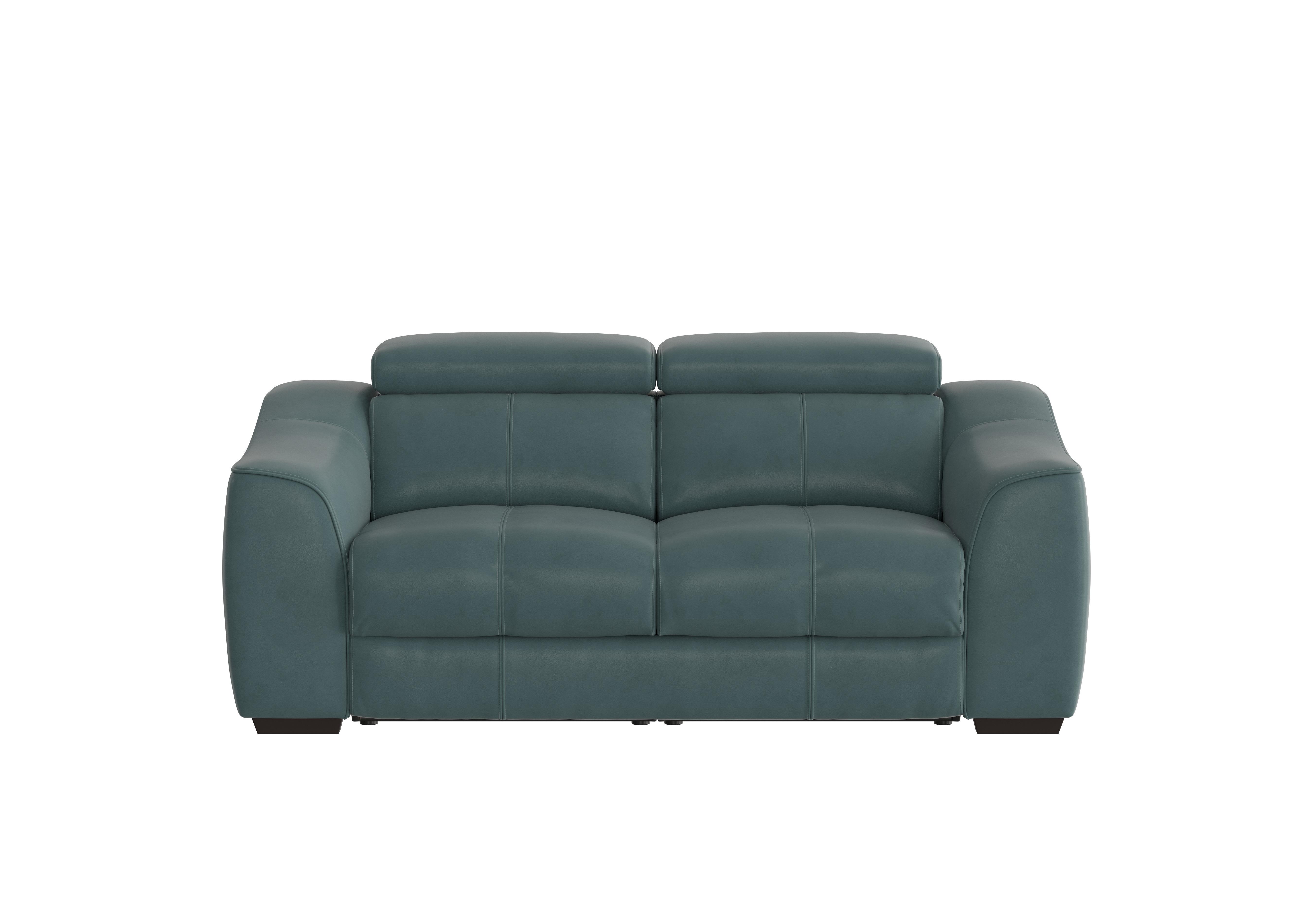 Elixir 2 Seater Leather Sofa in Bv-301e Lake Green on Furniture Village