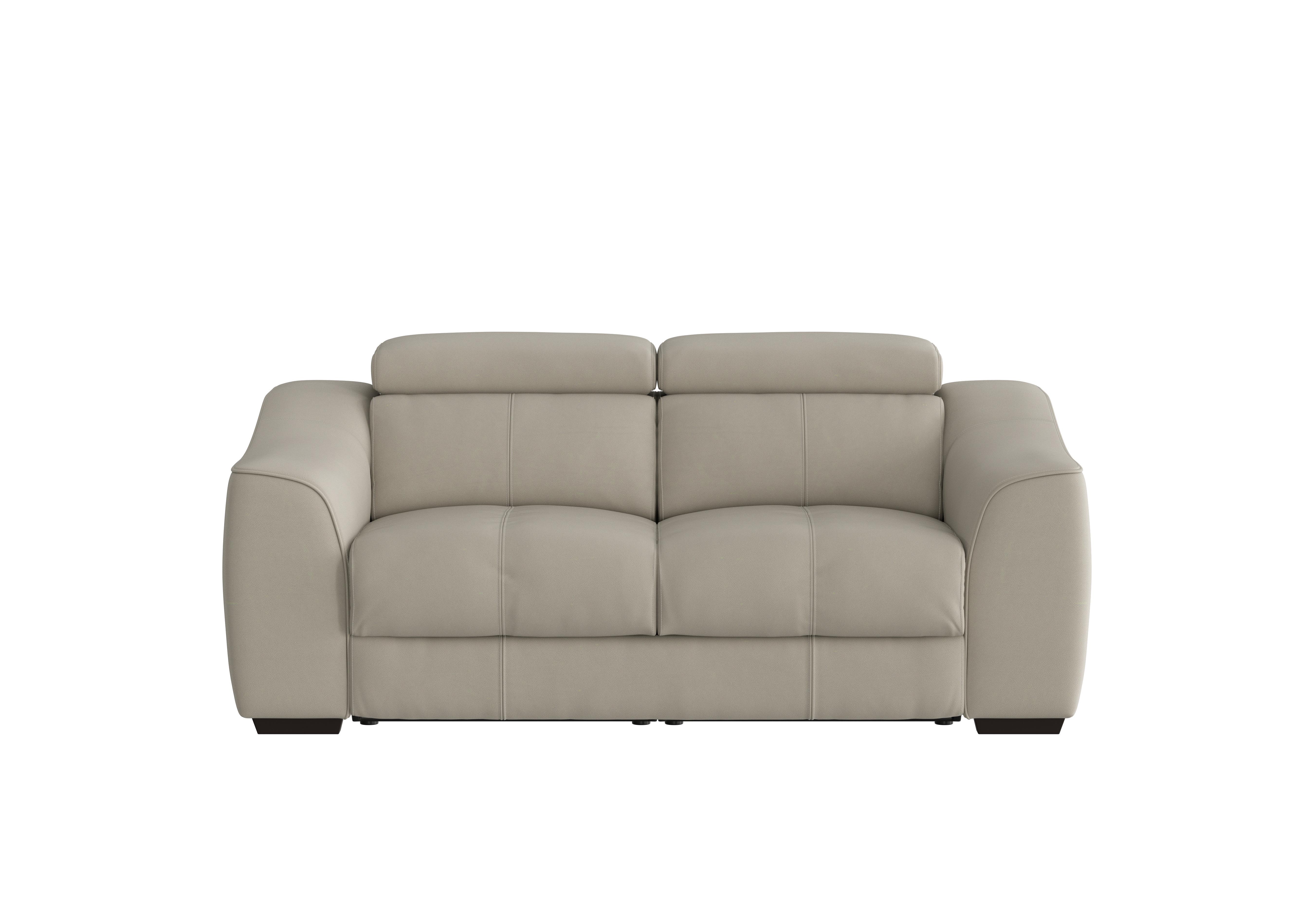 Elixir 2 Seater Leather Sofa in Hw-946b Feather Gray on Furniture Village