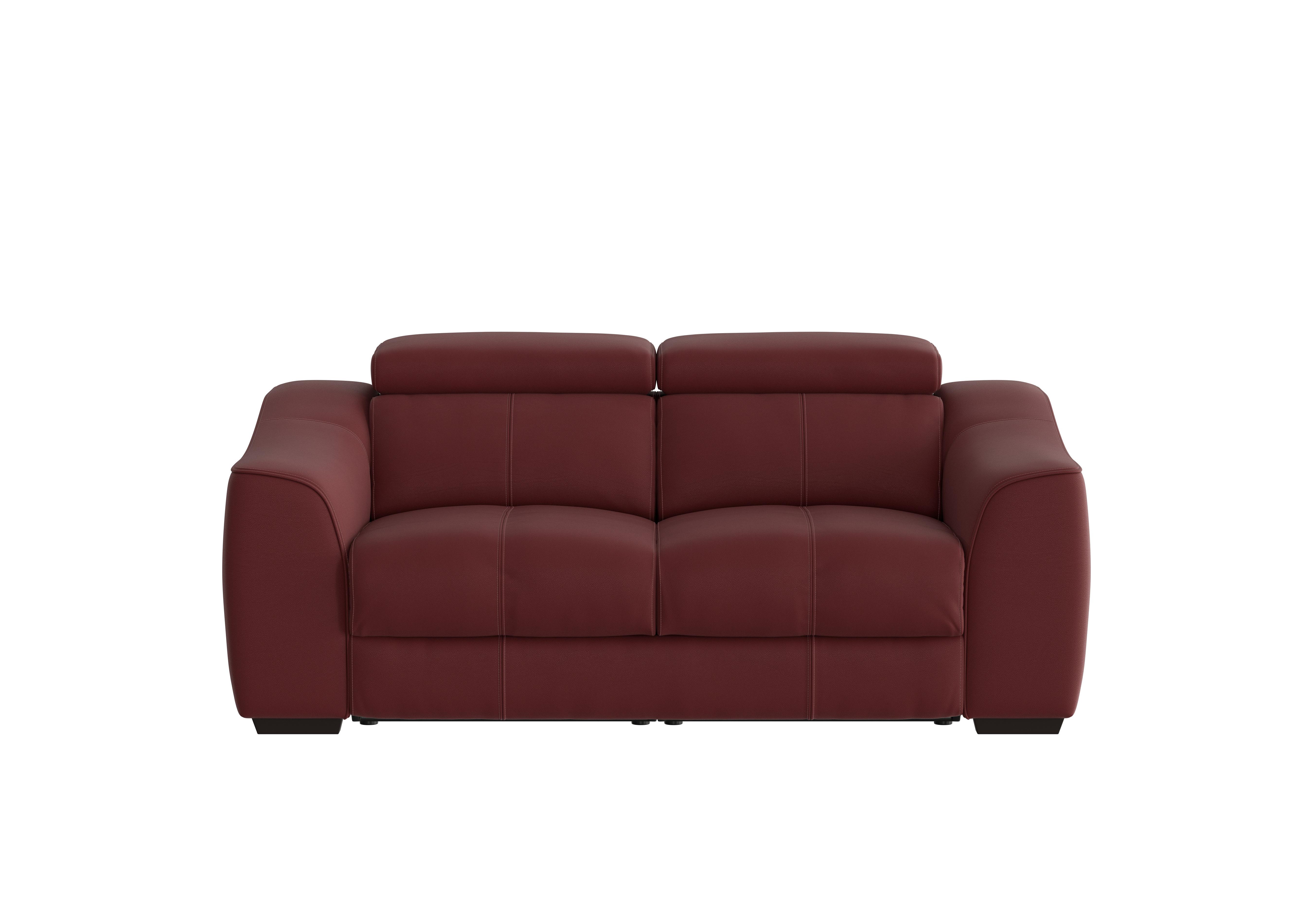 Elixir 2 Seater Leather Sofa in Nc-035c Deep Red on Furniture Village