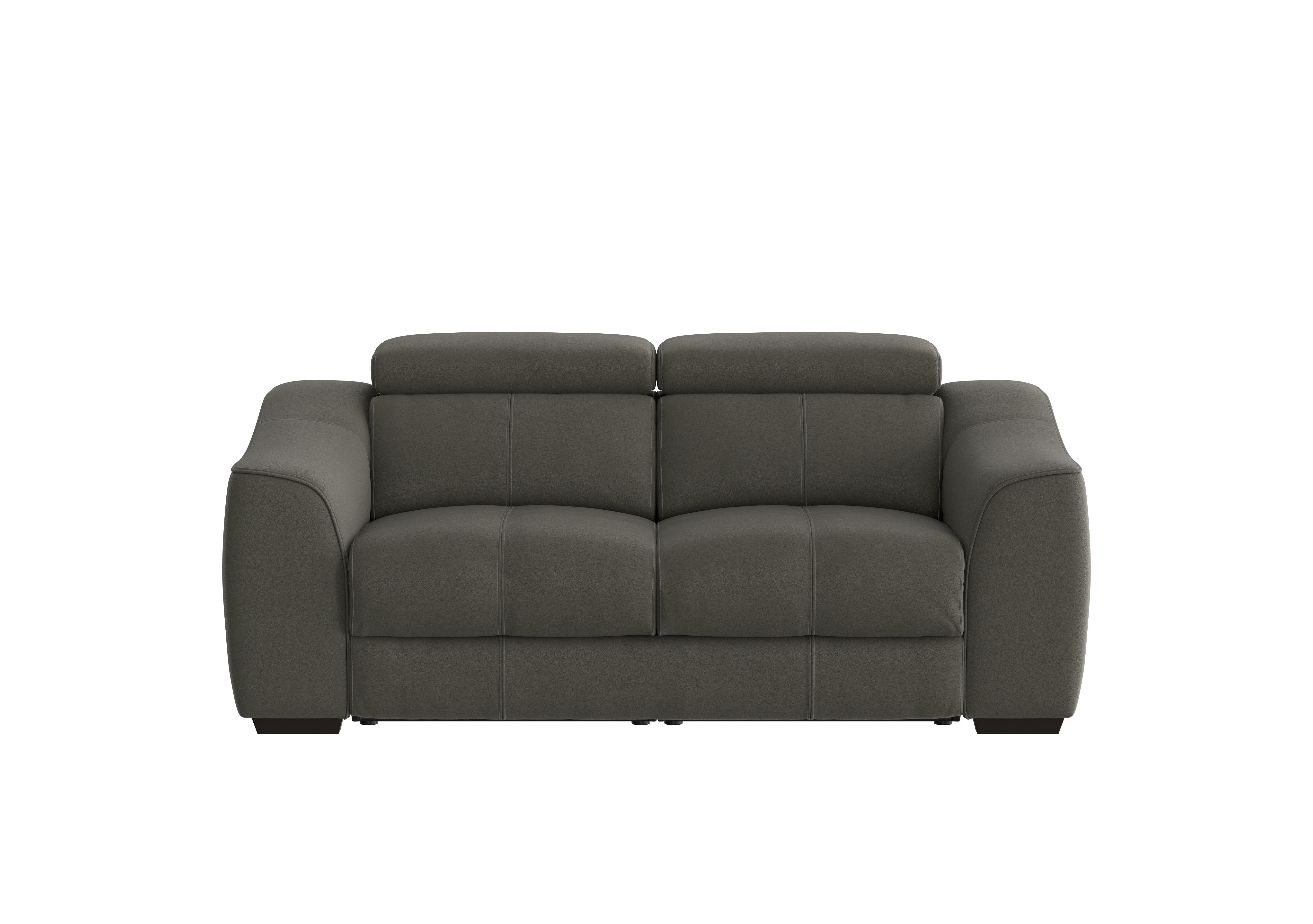 Elixir 2 Seater Leather Sofa in Nc-088e Charcoal Grey on Furniture Village