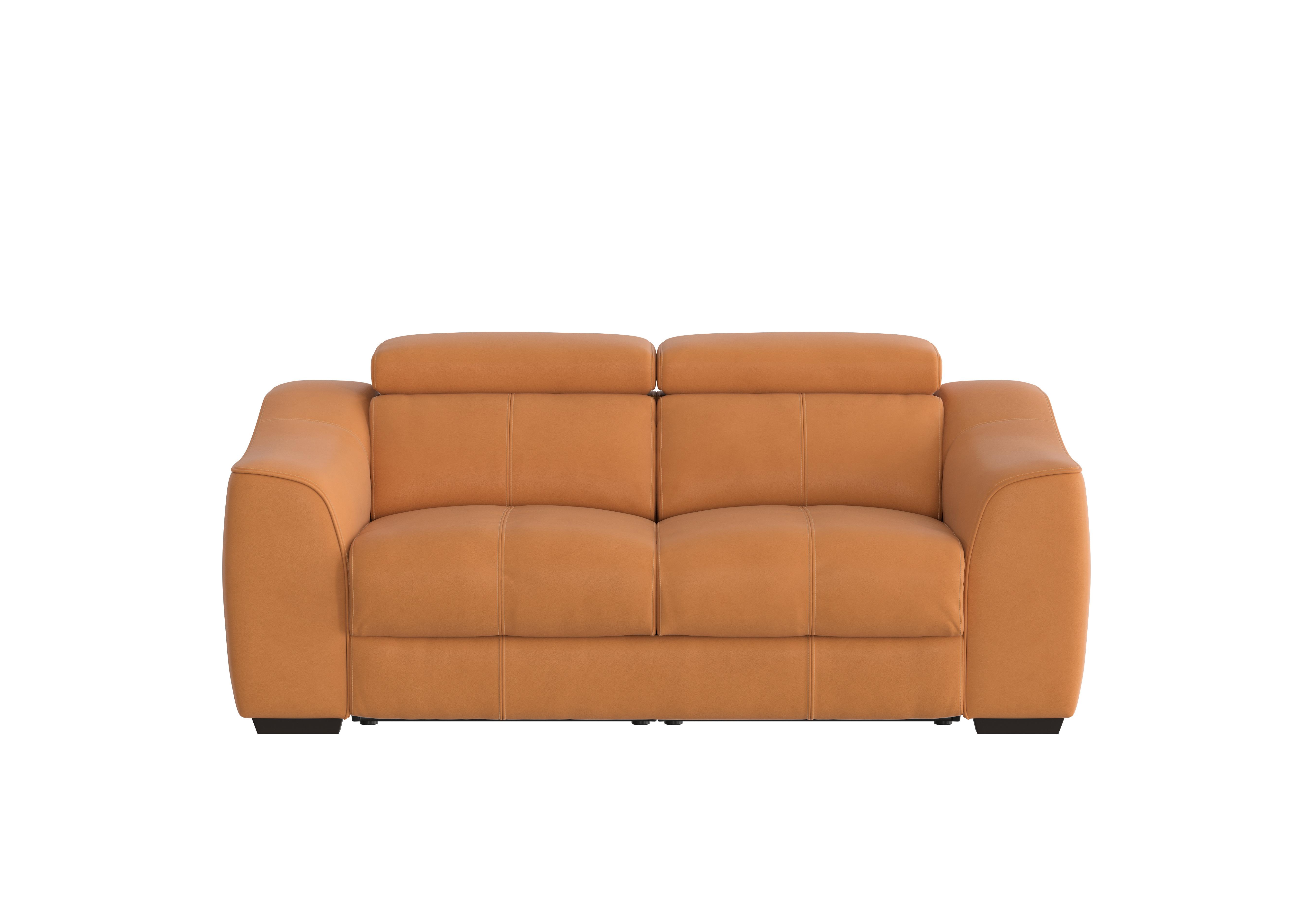 Elixir 2 Seater Leather Sofa in Nc-335e Honey Yellow on Furniture Village