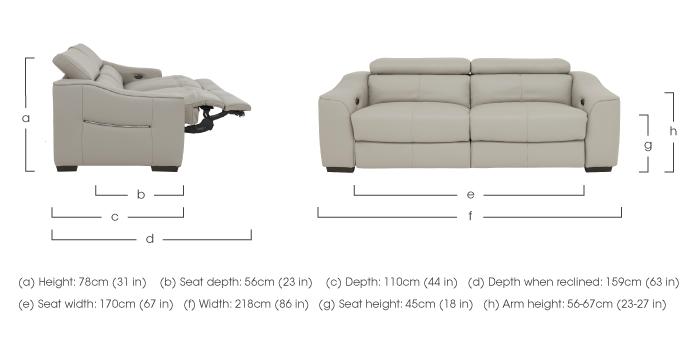 Elixir 3 Seater Leather Sofa in  on Furniture Village