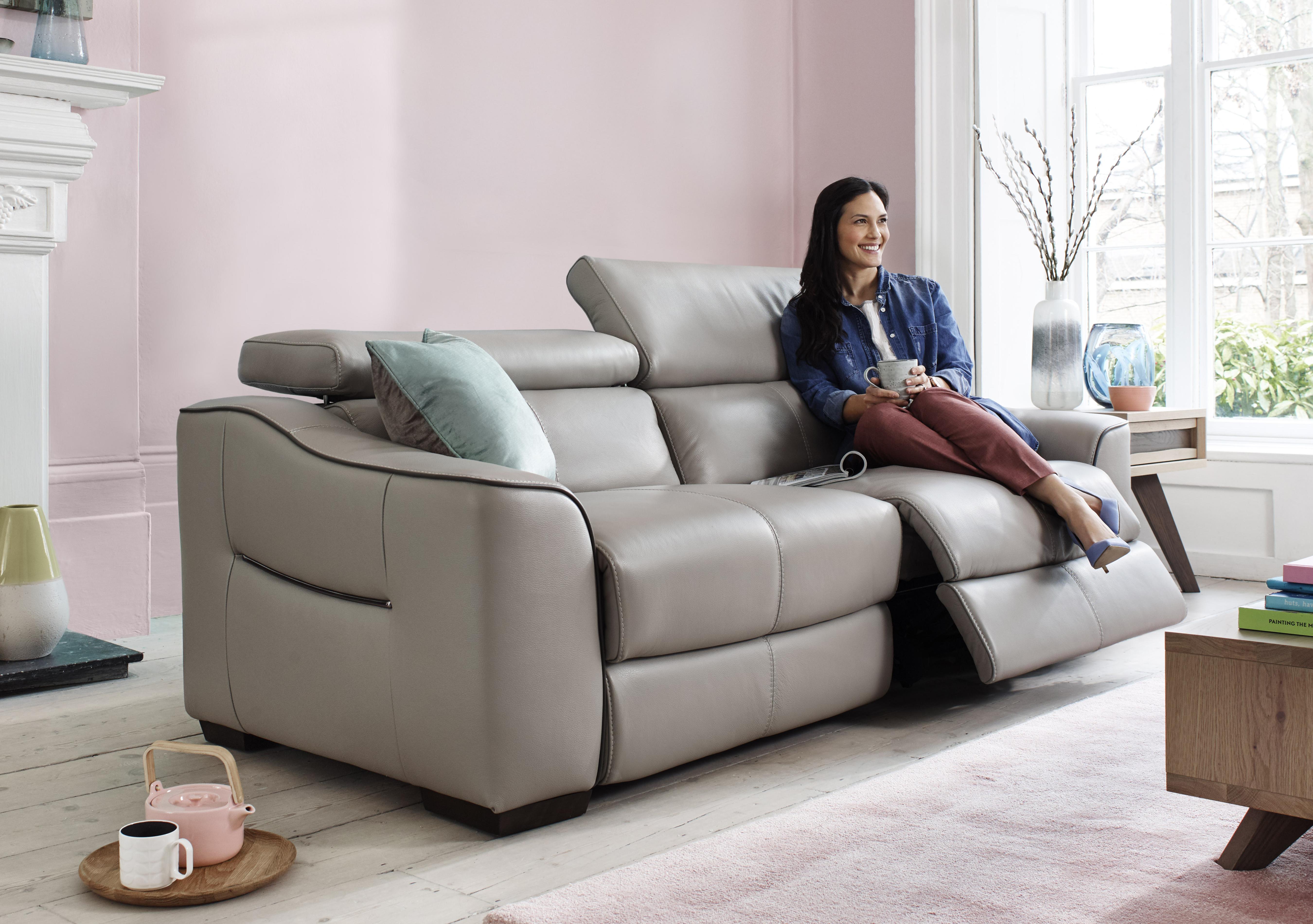 Elixir 3 Seater Leather Sofa in  on Furniture Village