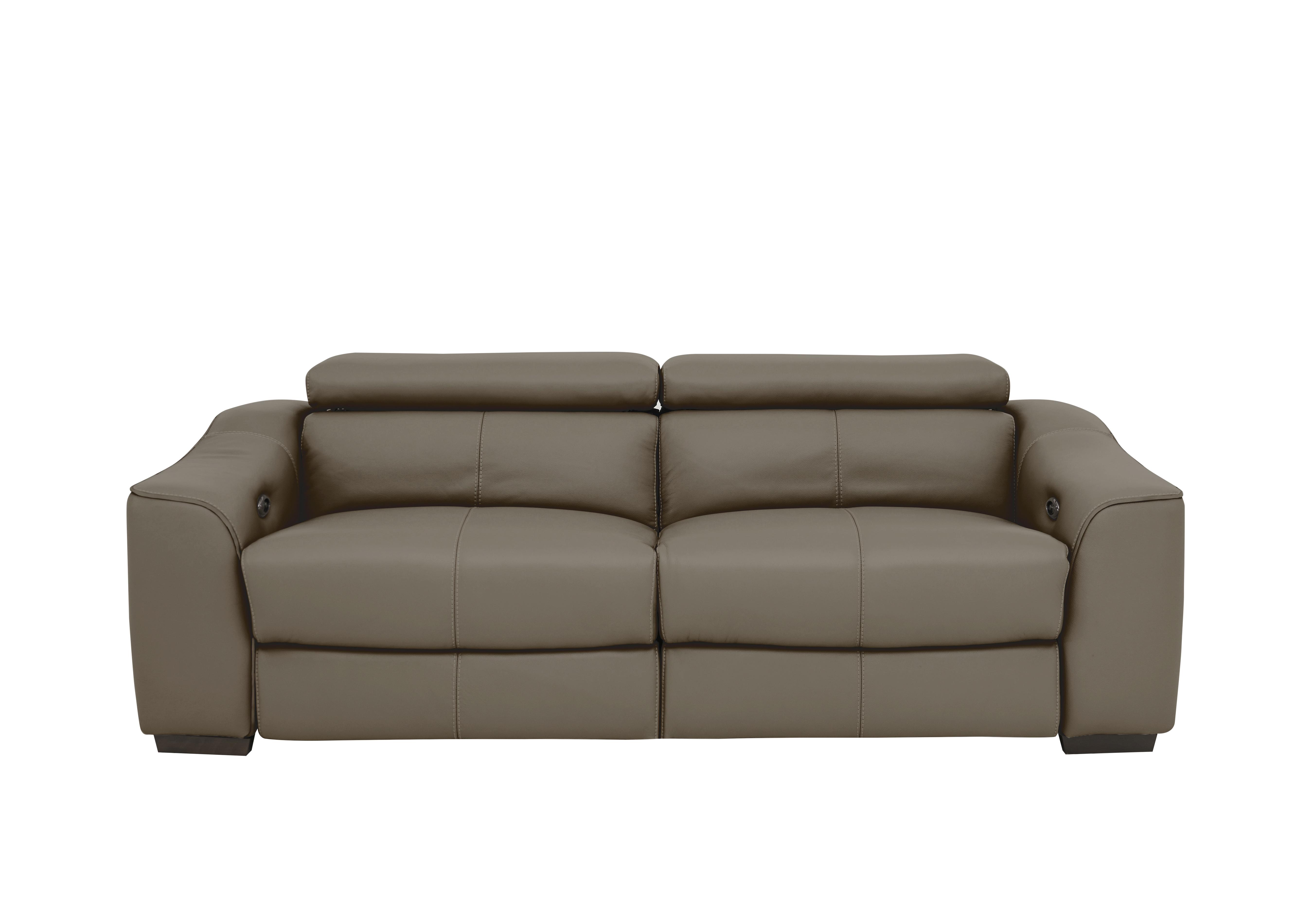 Elixir 3 Seater Leather Sofa in Bv-042e Elephant on Furniture Village