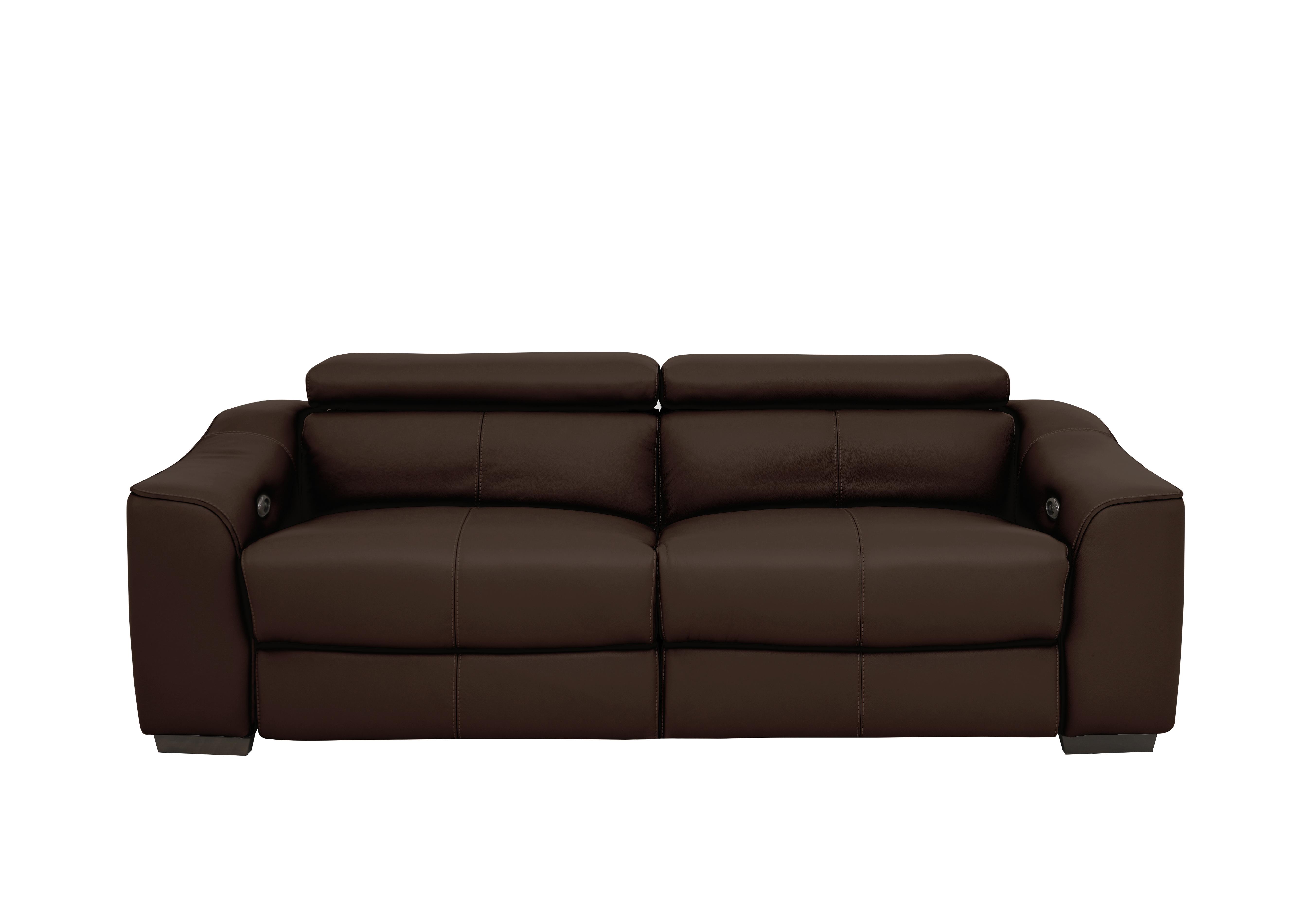 Elixir 3 Seater Leather Sofa in Bv-1748 Dark Chocolate on Furniture Village
