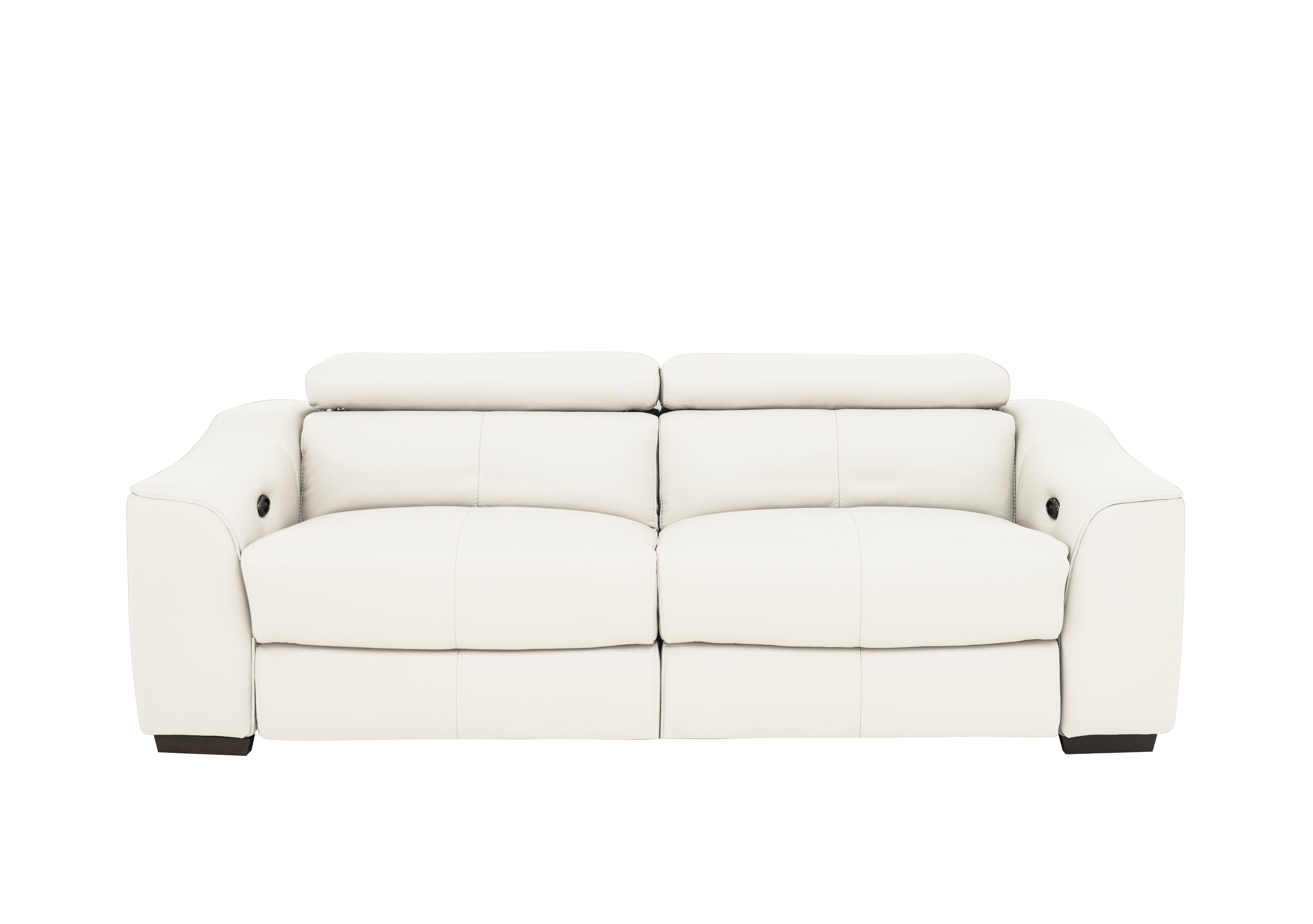 Elixir 3 Seater Leather Sofa in Bv-744d Star White on Furniture Village
