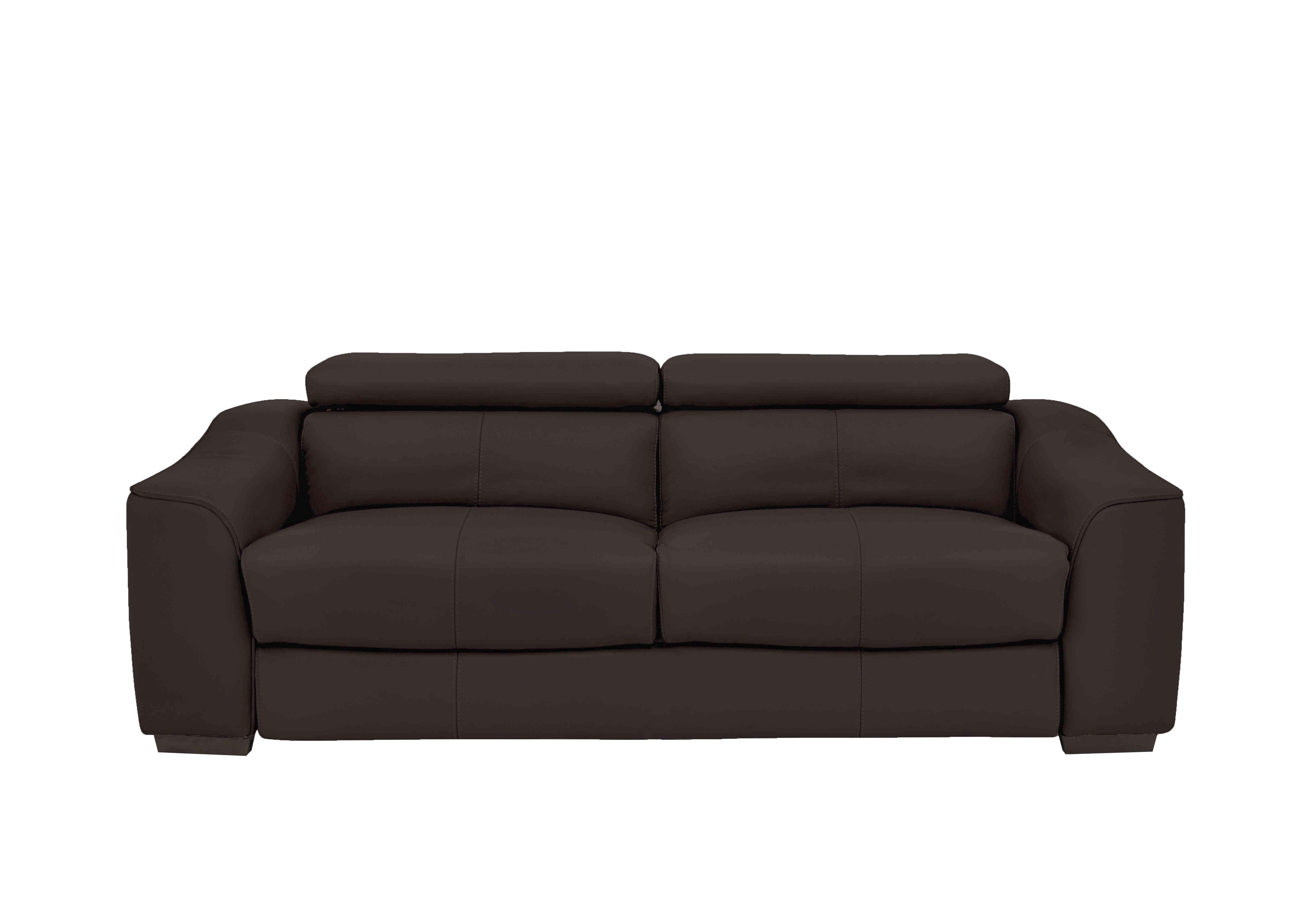 Elixir 3 Seater Leather Sofa in Nc-037c Walnut on Furniture Village