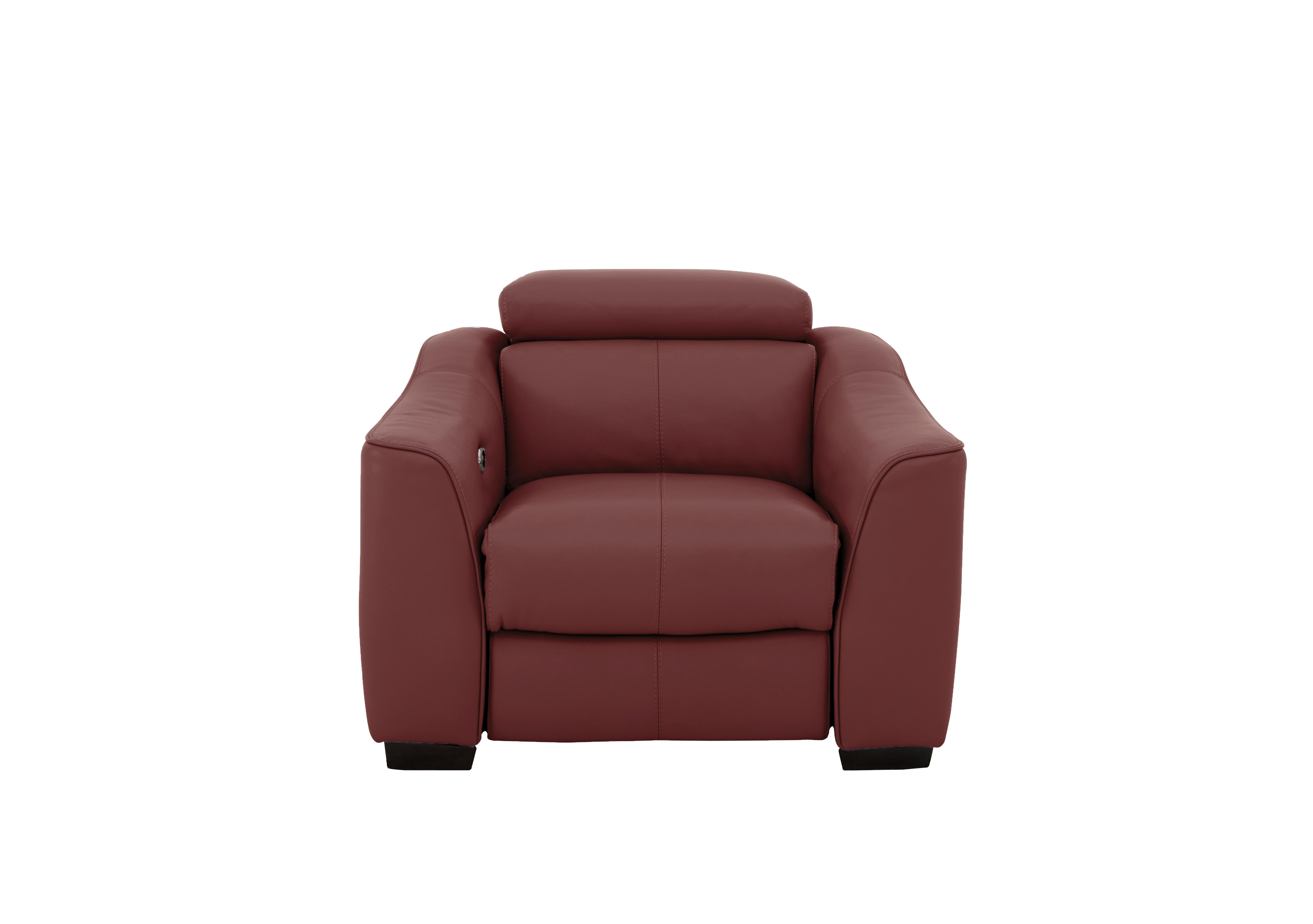 Elixir Leather Armchair in Bv-035c Deep Red on Furniture Village