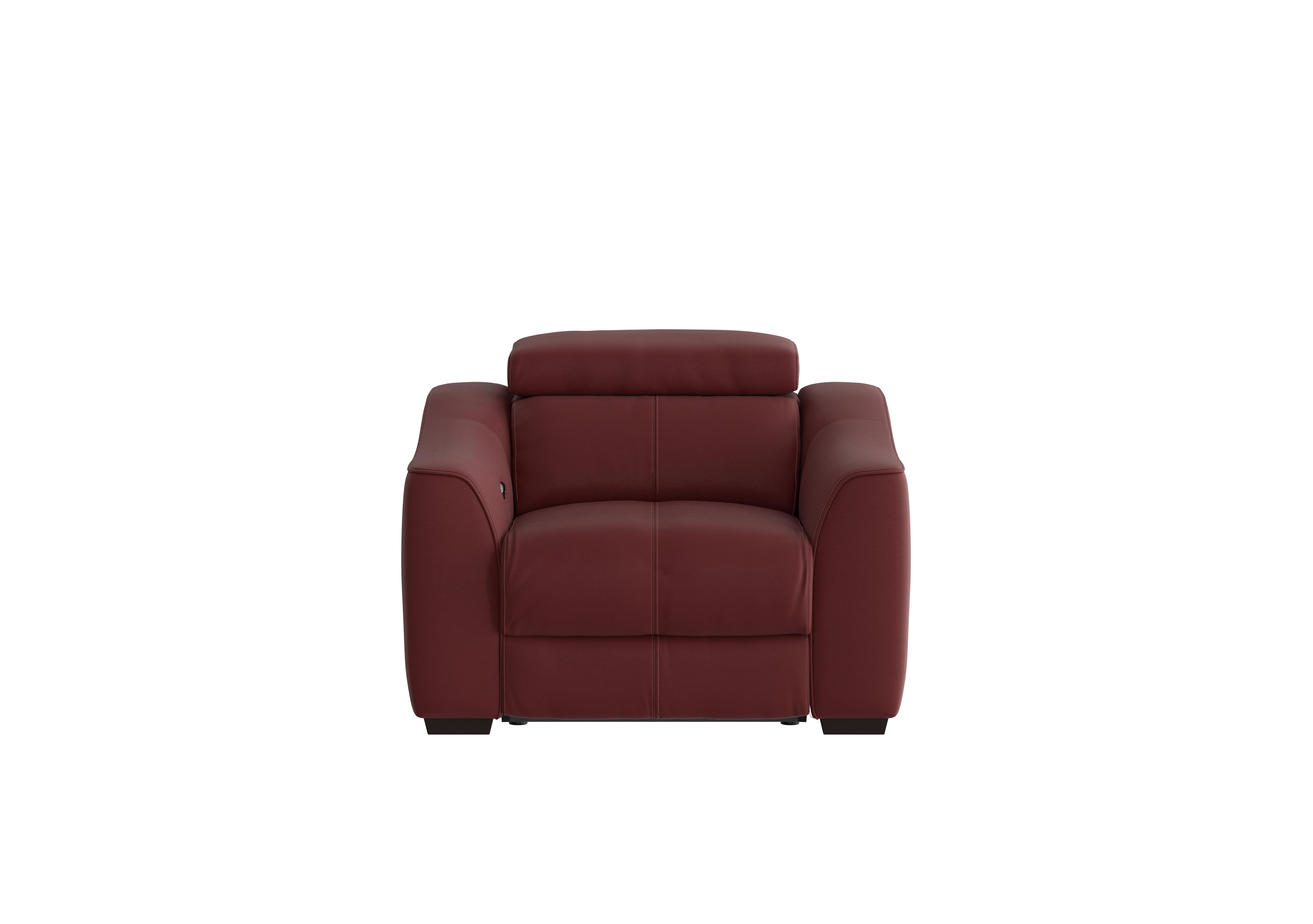 Elixir Leather Armchair in Nc-035c Deep Red on Furniture Village
