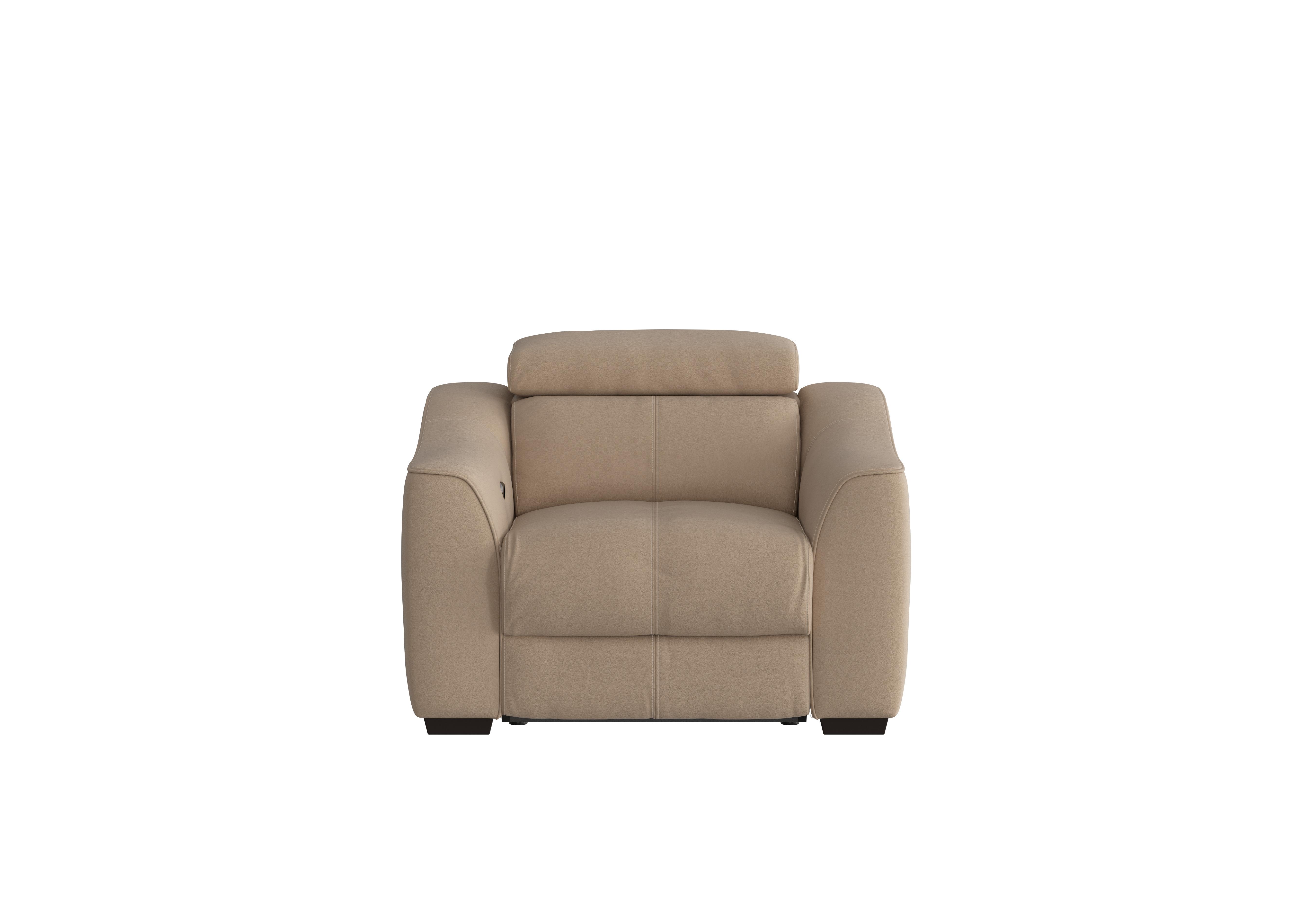 Elixir Leather Armchair in Nc-039c Pebble on Furniture Village