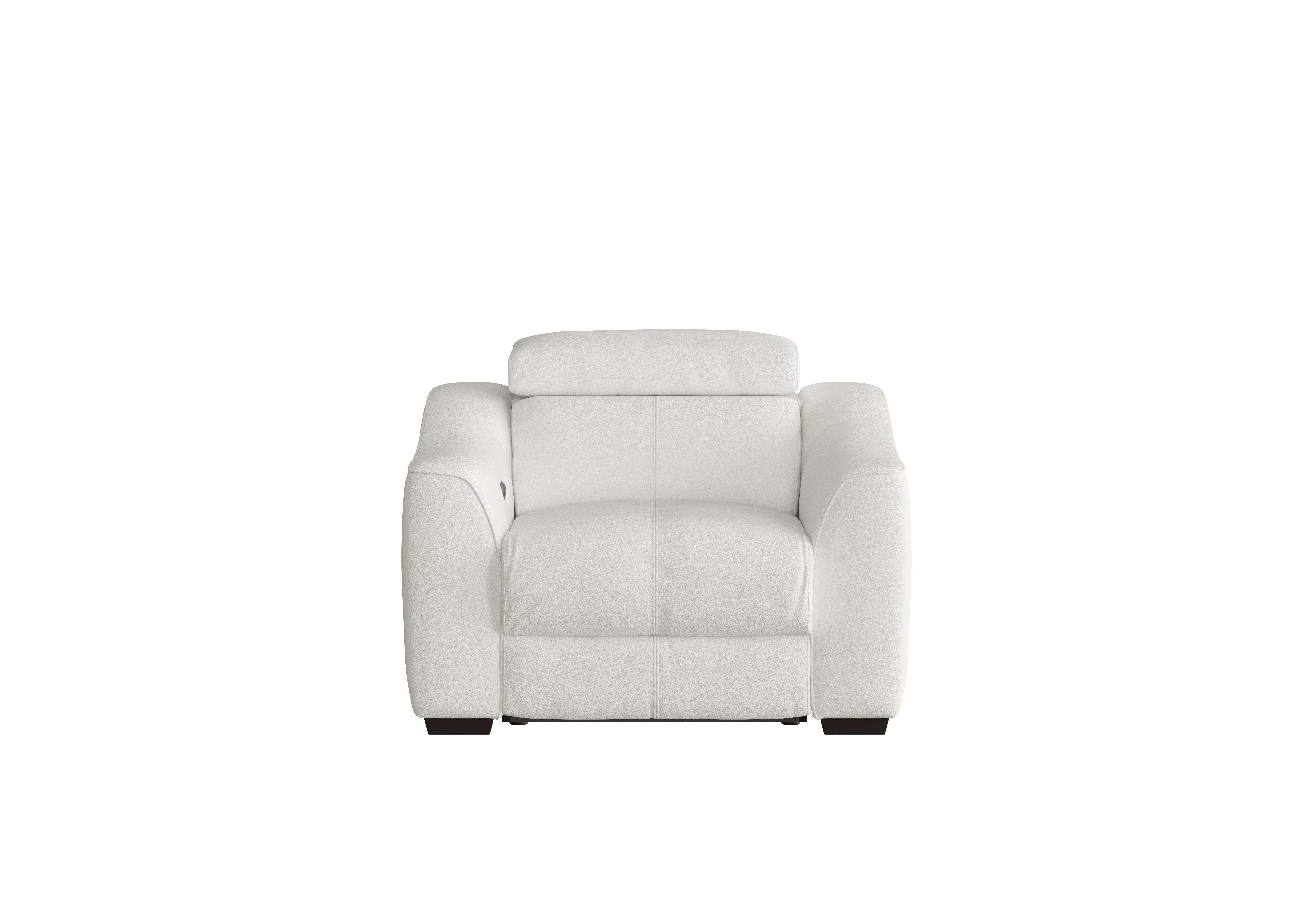Elixir Leather Armchair in Nc-744d Star White on Furniture Village