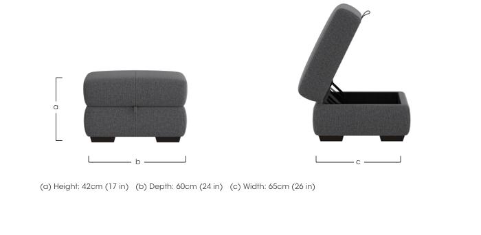 Elixir Fabric Storage Footstool in  on Furniture Village