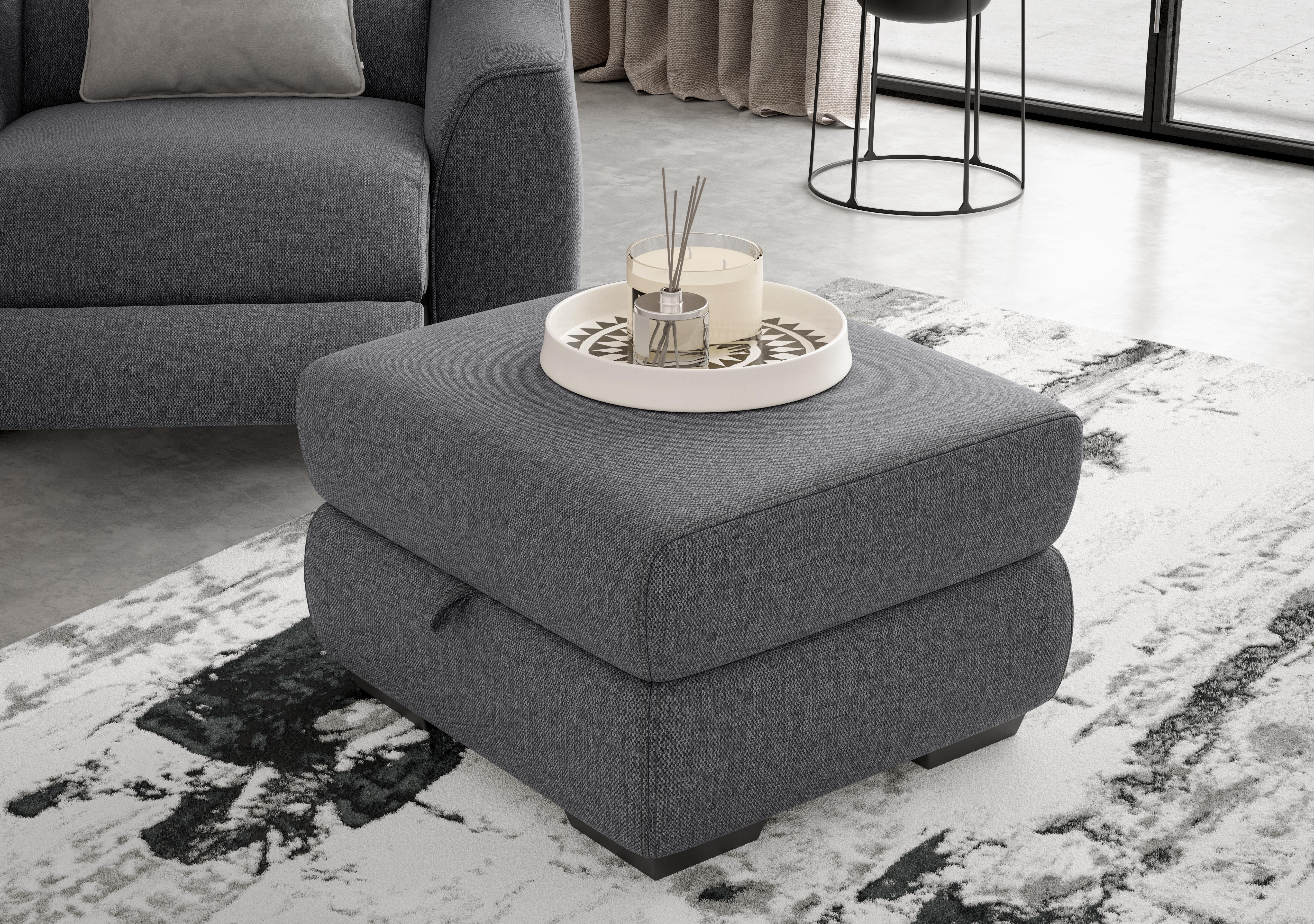Elixir Fabric Storage Footstool in  on Furniture Village