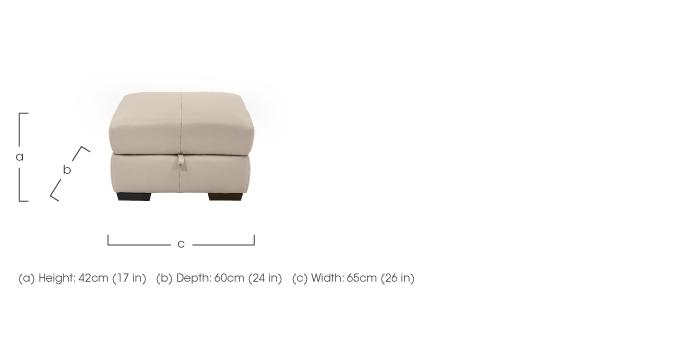 Elixir Leather Storage Footstool in  on Furniture Village