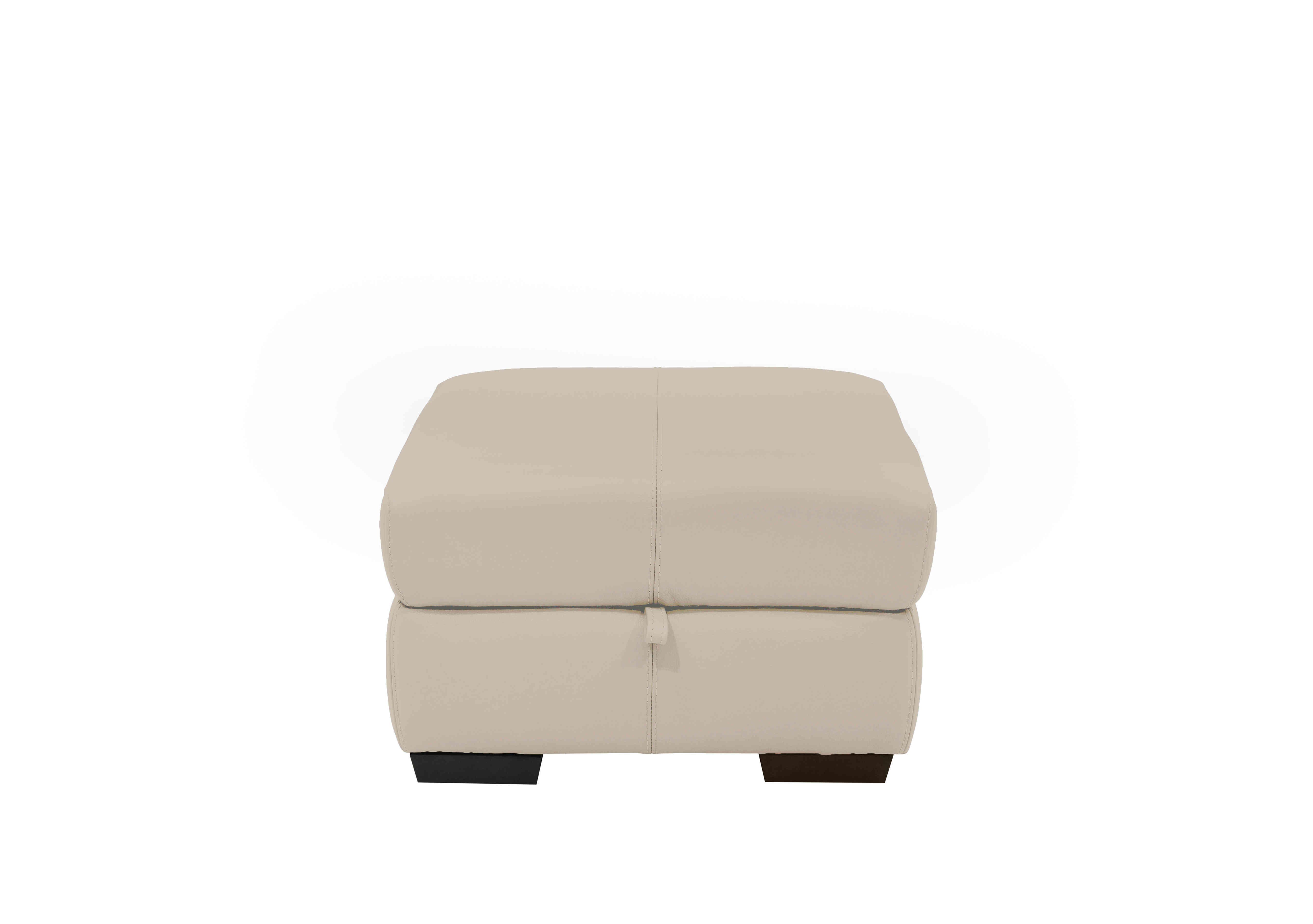 Elixir Leather Storage Footstool in Bv-041e Dapple Grey on Furniture Village