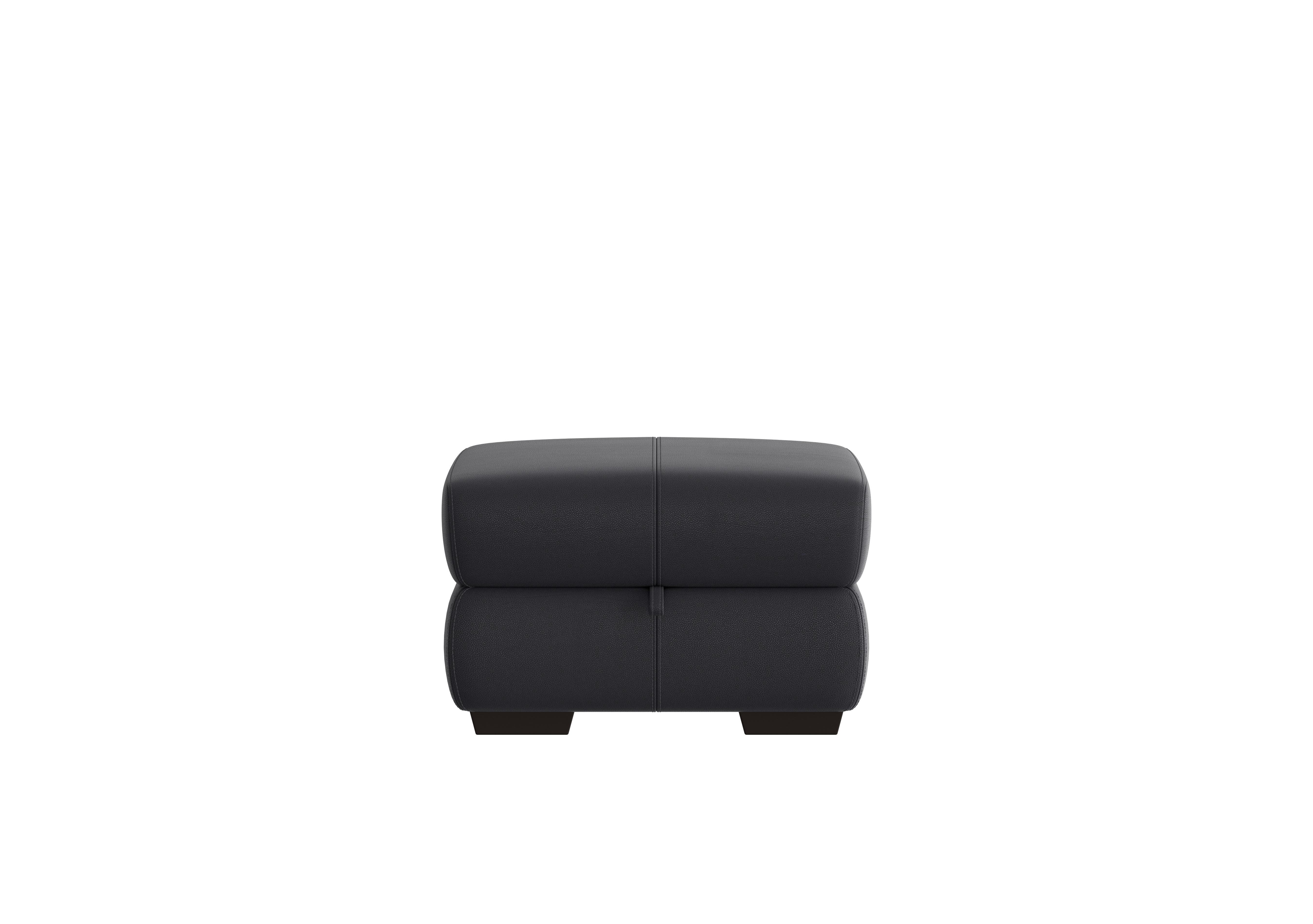 Elixir Leather Storage Footstool in Hw-887c Black on Furniture Village