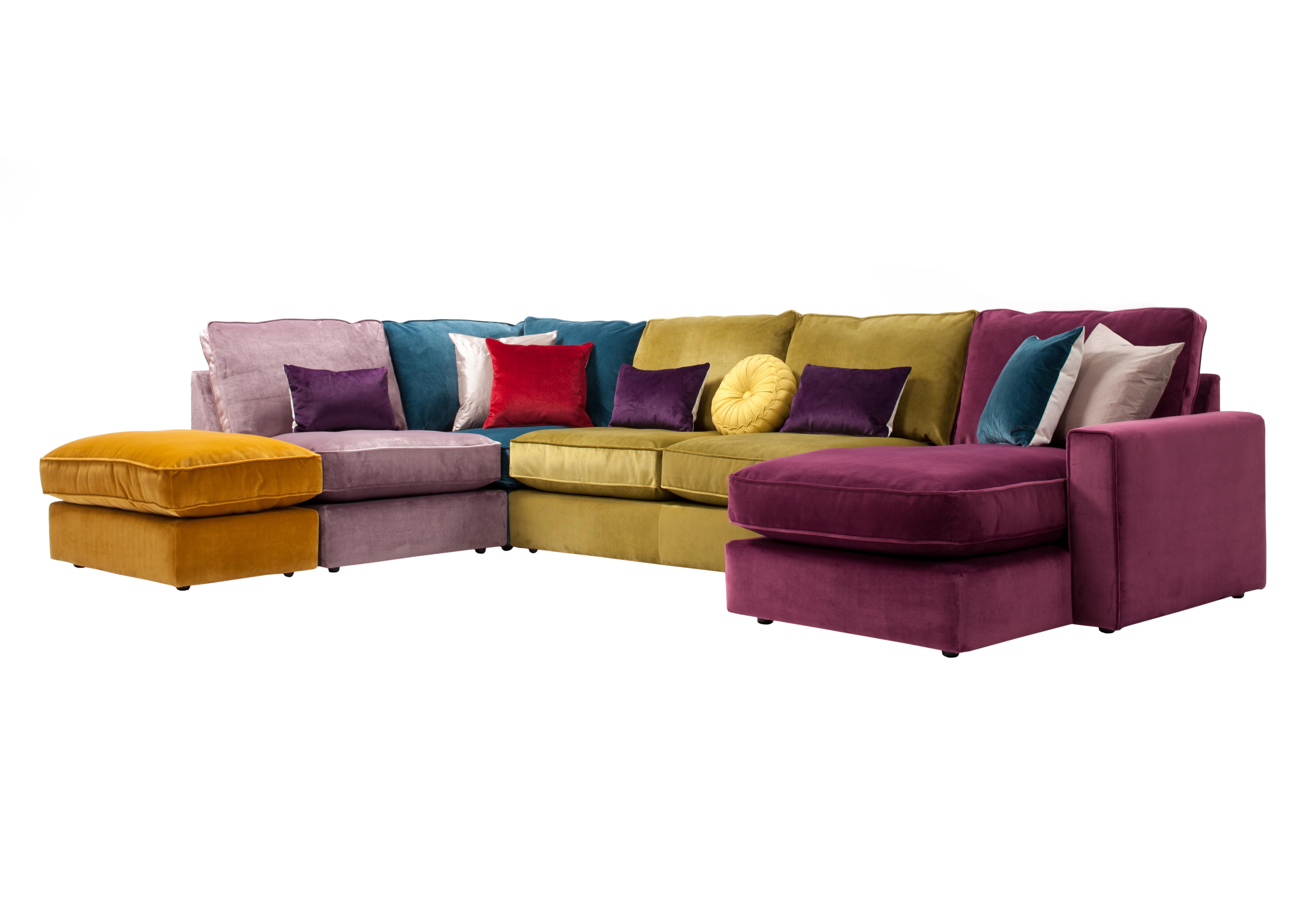 Harlequin Fabric Corner Sofa Furniture Village