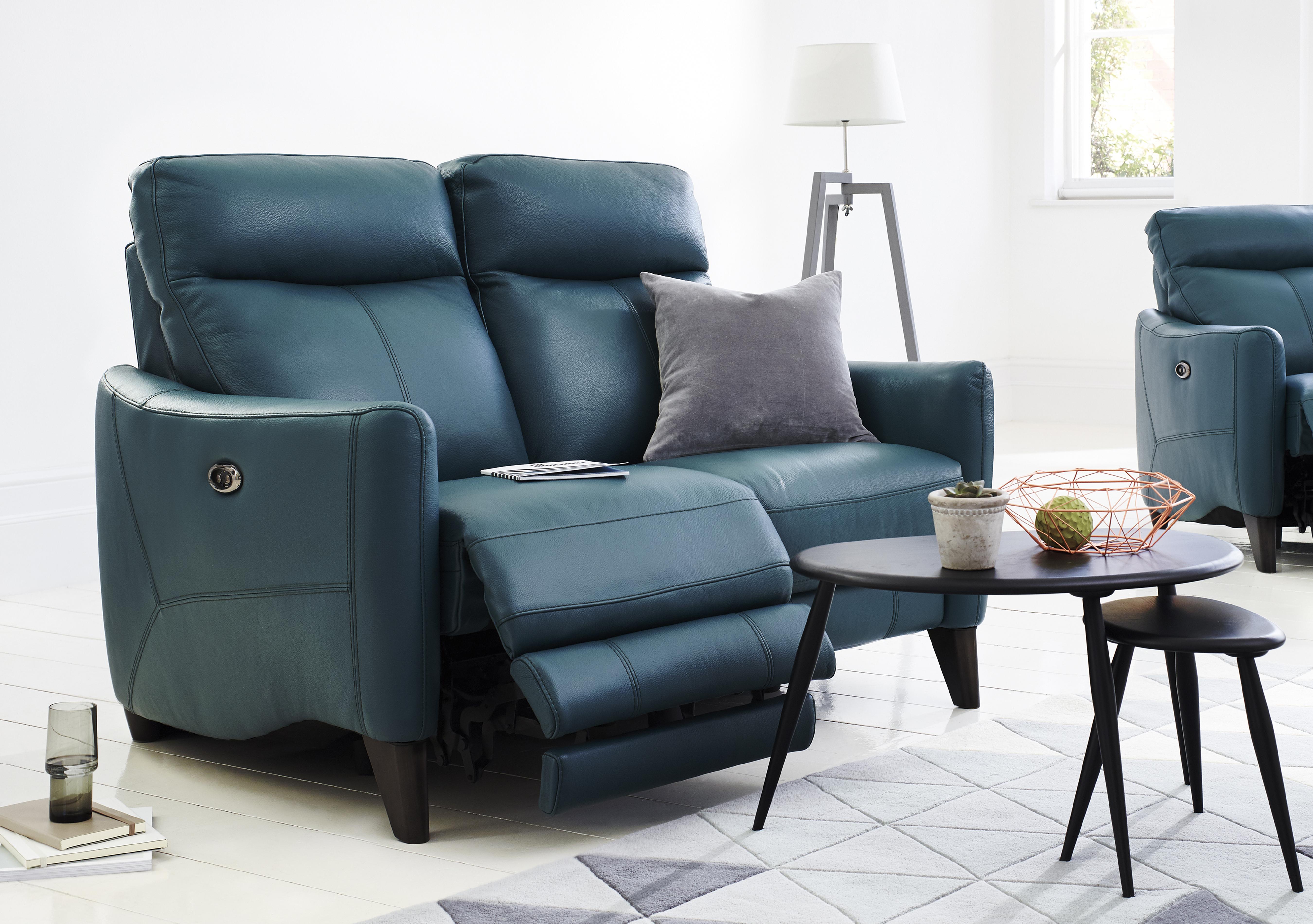 Compact Collection Petit 2 Seater Leather Sofa in  on Furniture Village