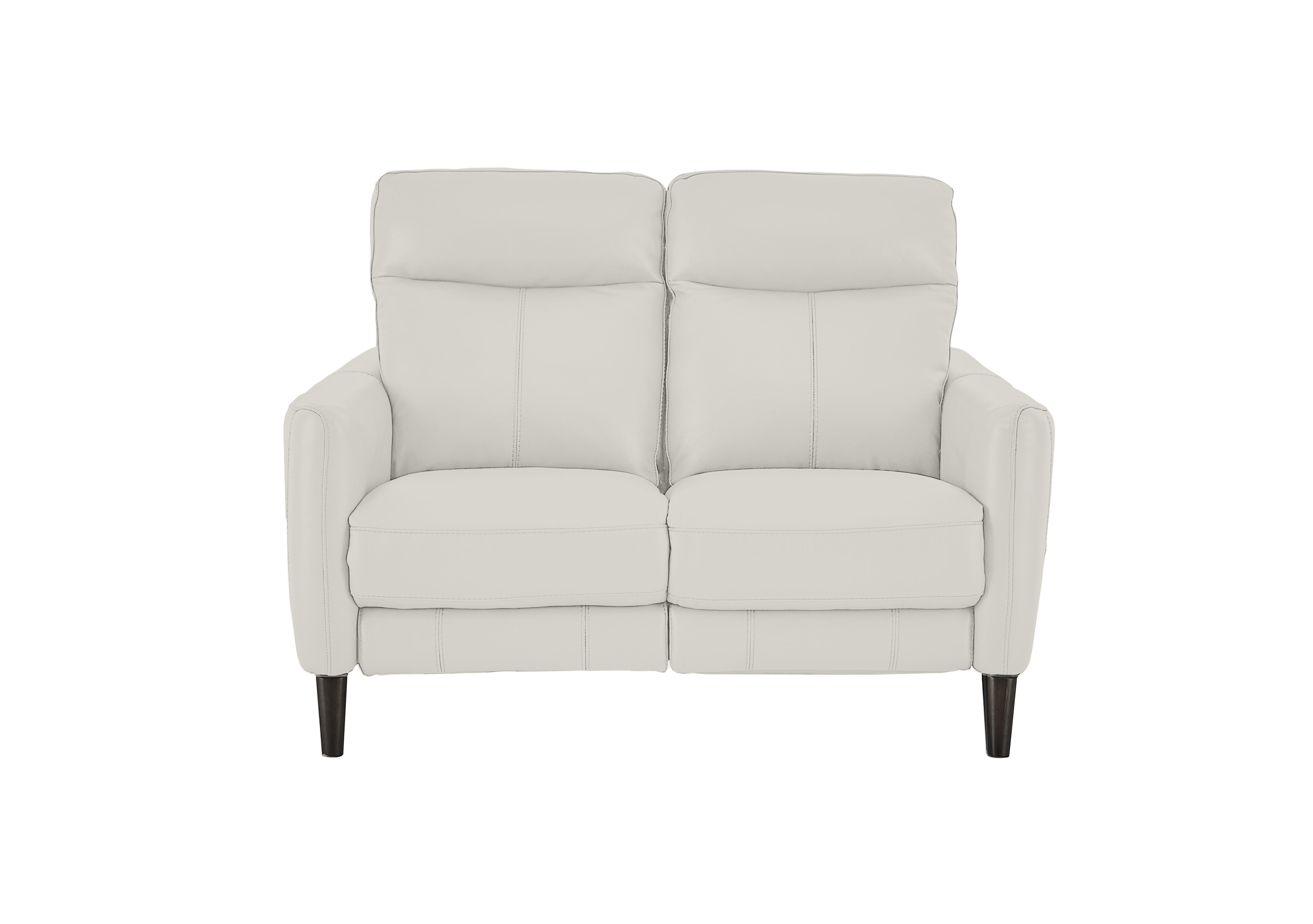 Compact Collection Petit 2 Seater Leather Sofa in Bv-156e Frost on Furniture Village