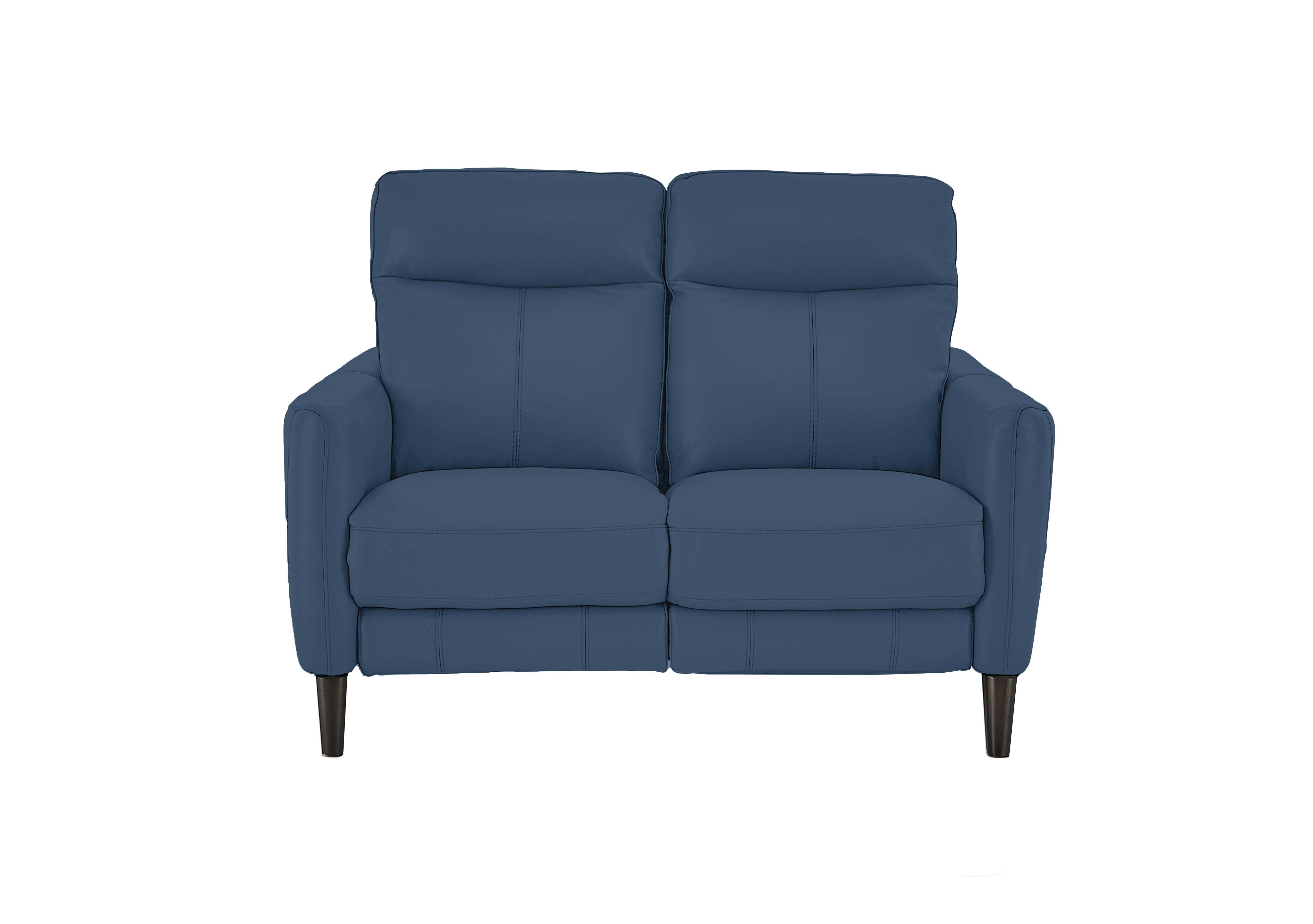 Compact Collection Petit 2 Seater Leather Sofa in Nc-284e Carribean Sea on Furniture Village