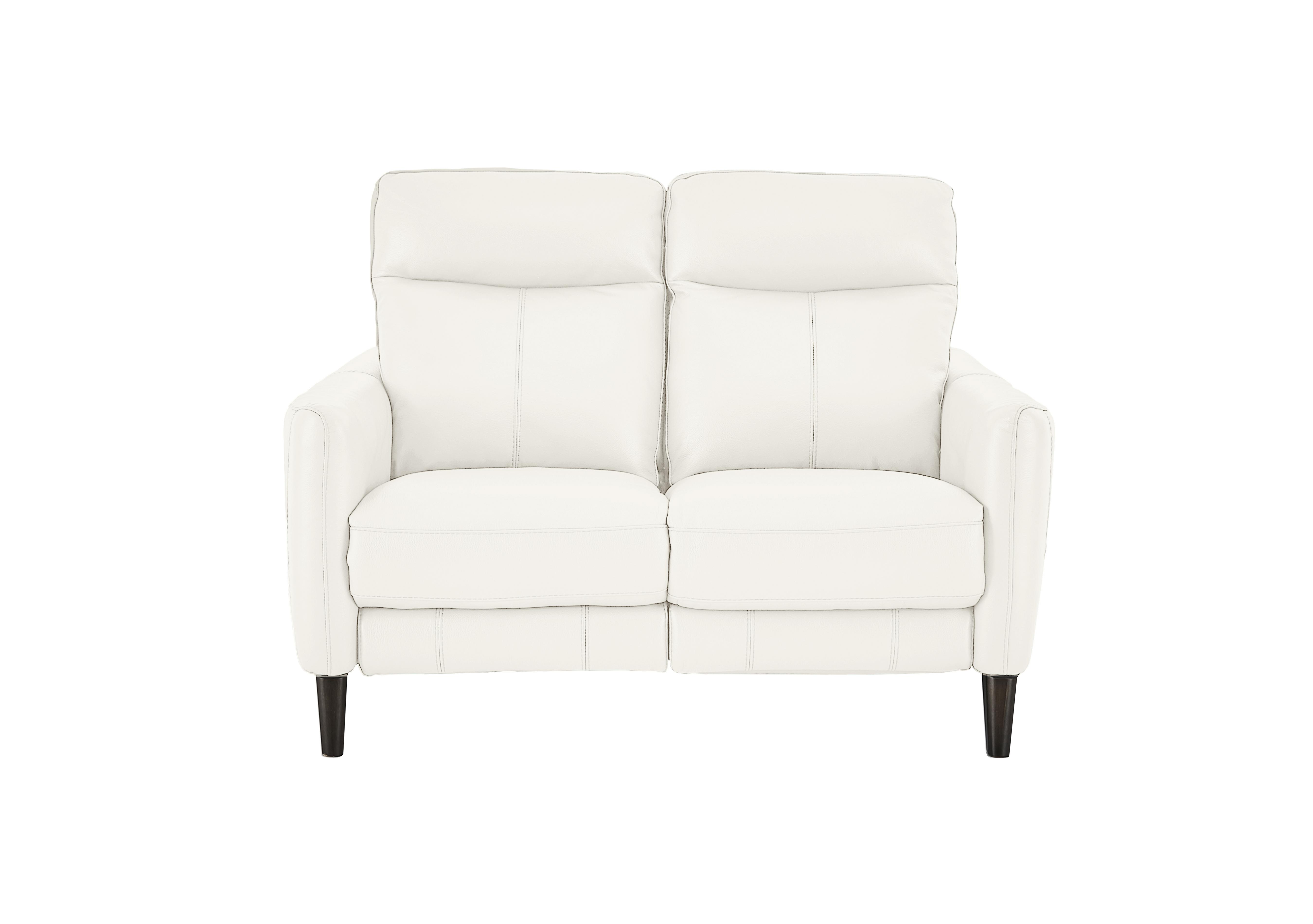 Compact Collection Petit 2 Seater Leather Sofa in Nc-744d Star White on Furniture Village