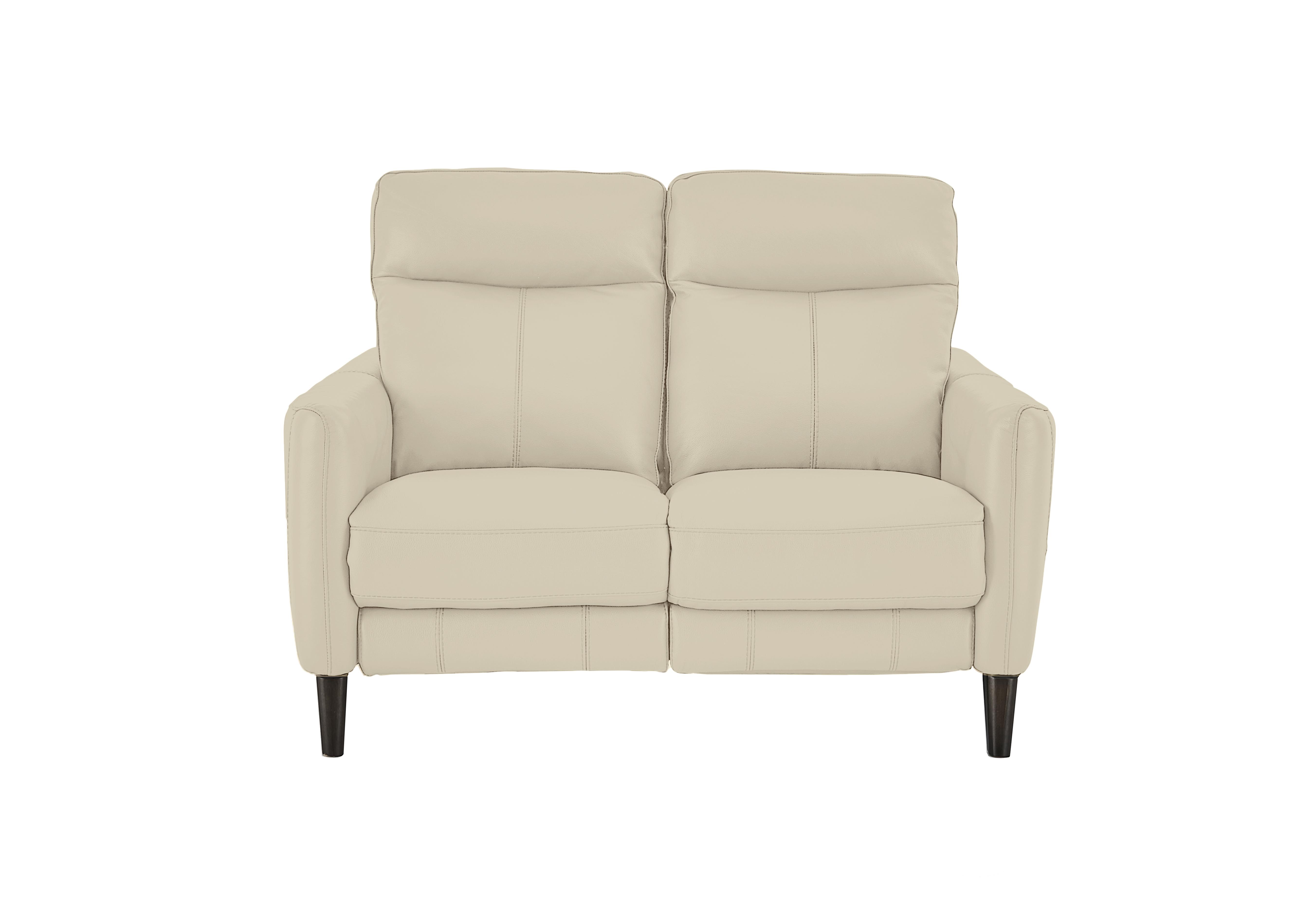 Compact Collection Petit 2 Seater Leather Sofa in Nc-862c Bisque on Furniture Village