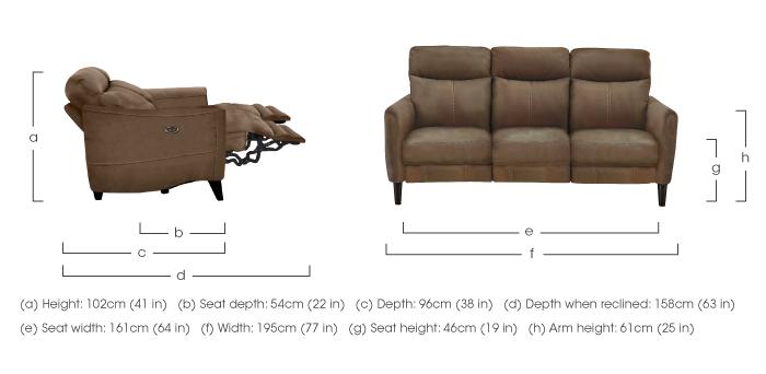 Compact Collection Petit 3 Seater Fabric Sofa in  on Furniture Village