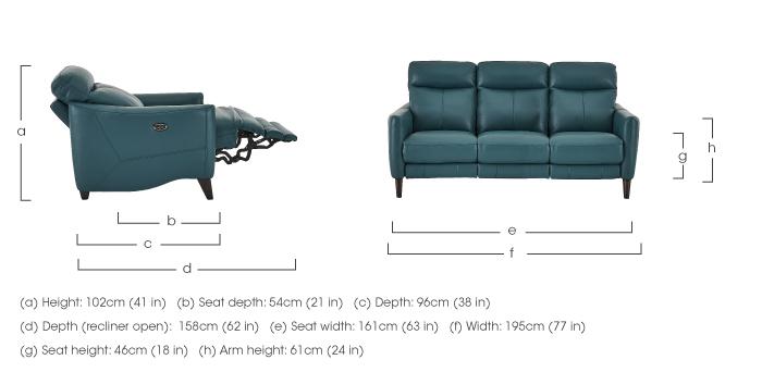Compact Collection Petit 3 Seater Leather Sofa in  on Furniture Village