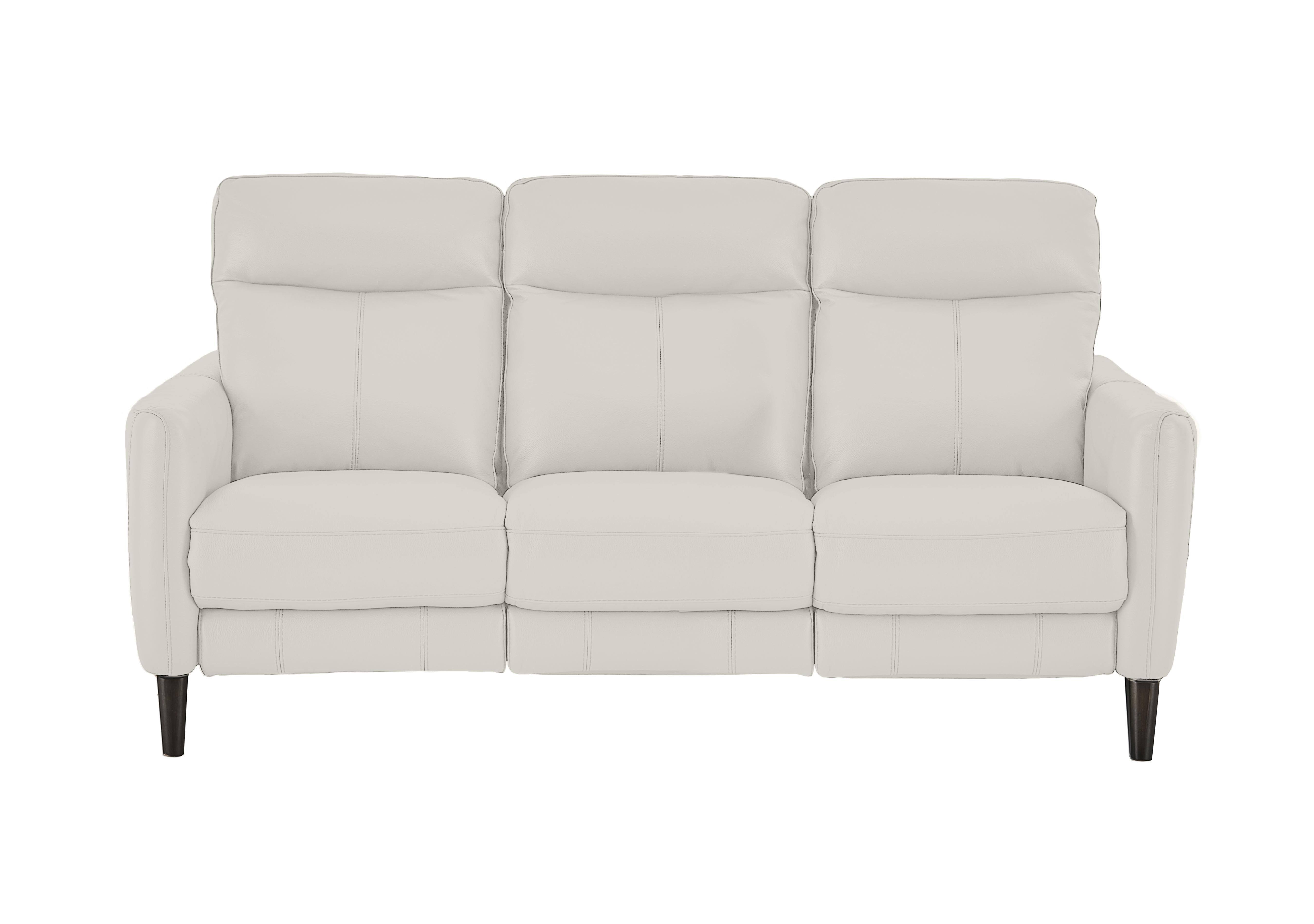 Compact Collection Petit 3 Seater Leather Sofa in Bv-156e Frost on Furniture Village